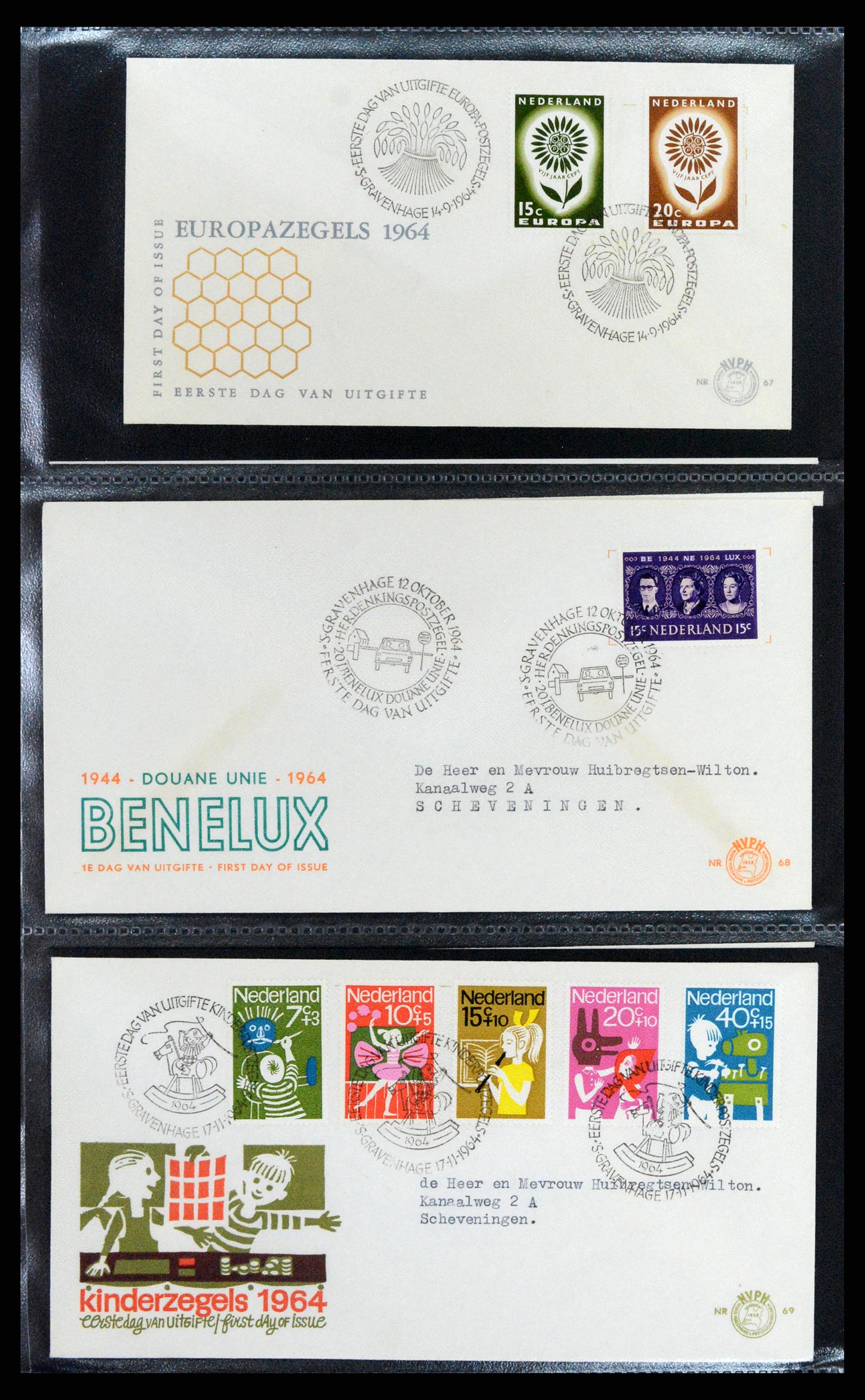 37710 025 - Stamp collection 37710 Netherlands FDC's 1949-1976.