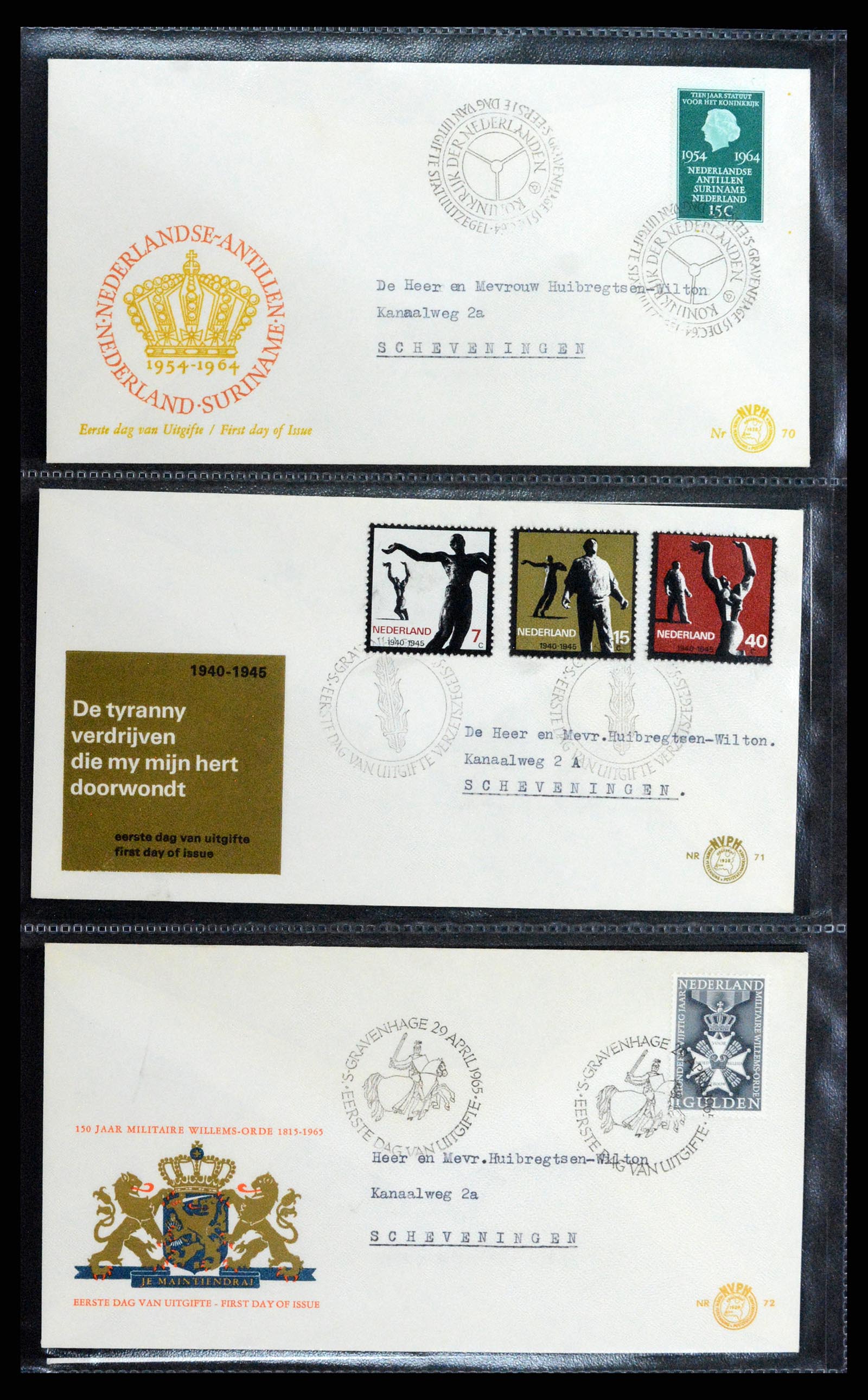 37710 026 - Postzegelverzameling 37710 Nederland FDC's 1949-1976.