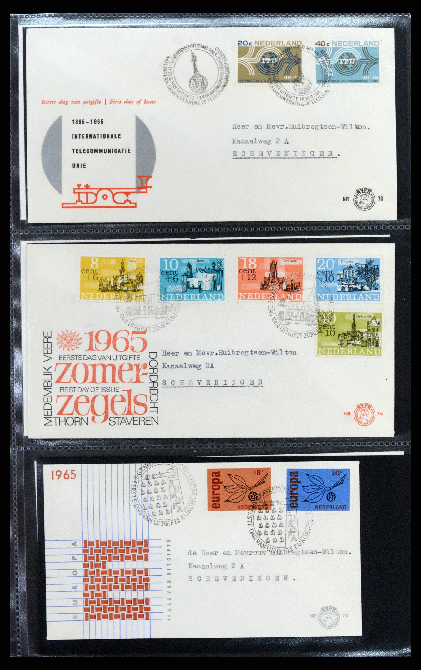 37710 027 - Stamp collection 37710 Netherlands FDC's 1949-1976.