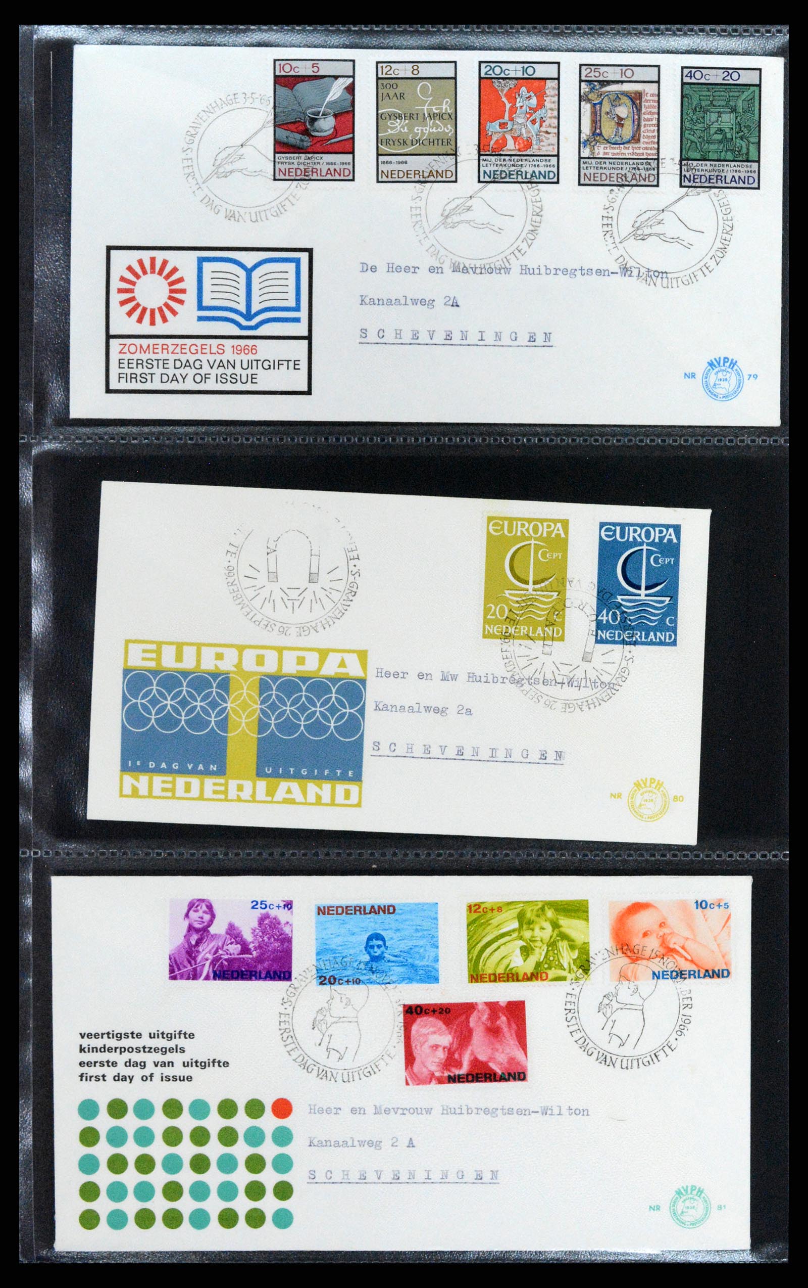 37710 029 - Stamp collection 37710 Netherlands FDC's 1949-1976.