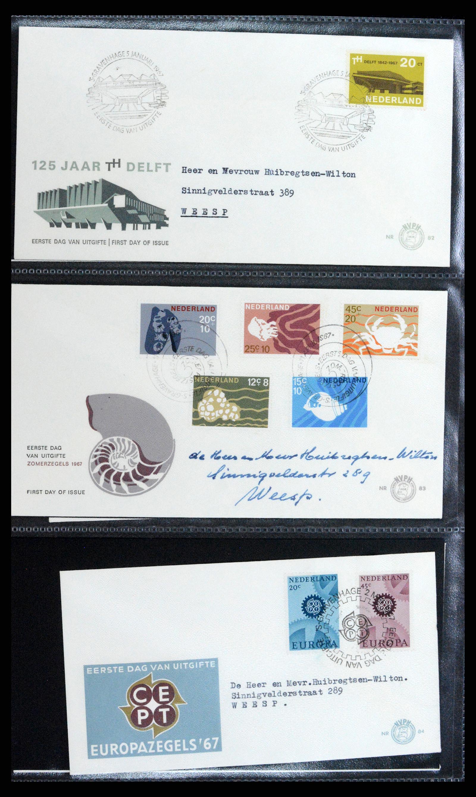 37710 030 - Postzegelverzameling 37710 Nederland FDC's 1949-1976.