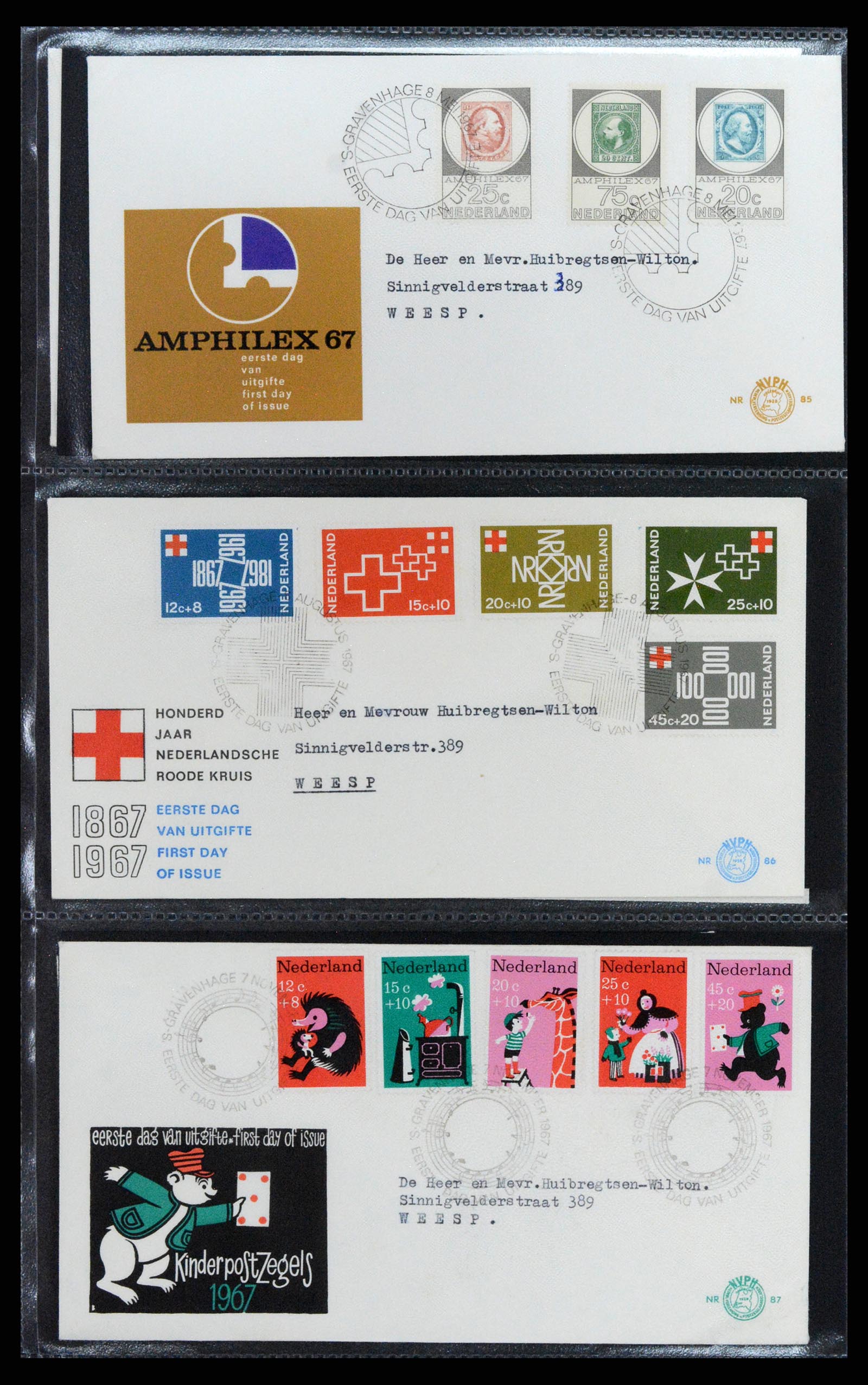 37710 031 - Stamp collection 37710 Netherlands FDC's 1949-1976.