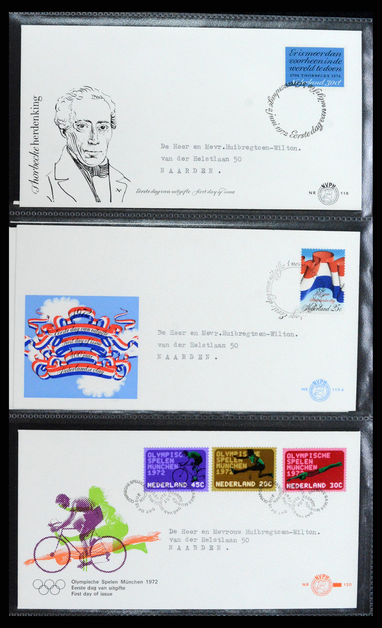 37710 042 - Stamp collection 37710 Netherlands FDC's 1949-1976.