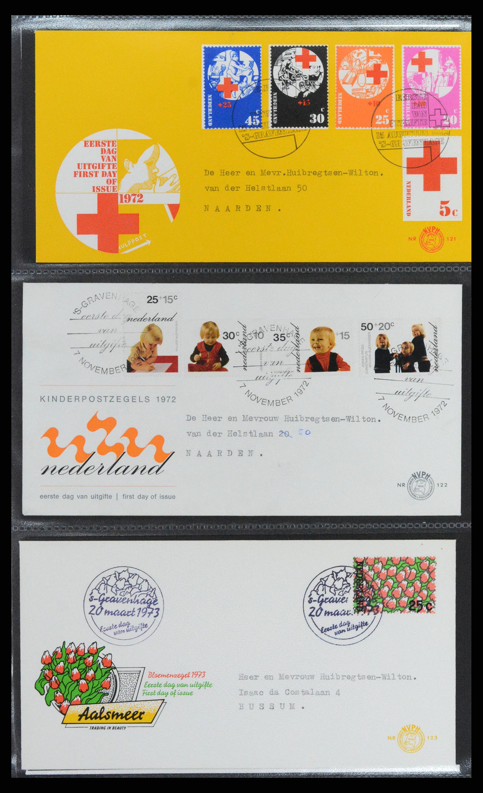37710 043 - Stamp collection 37710 Netherlands FDC's 1949-1976.