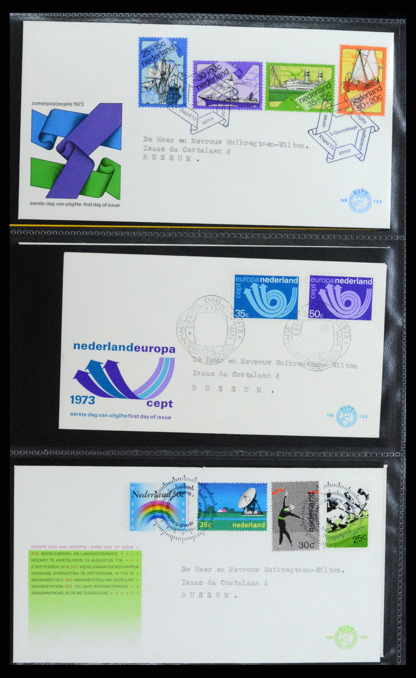 37710 044 - Postzegelverzameling 37710 Nederland FDC's 1949-1976.