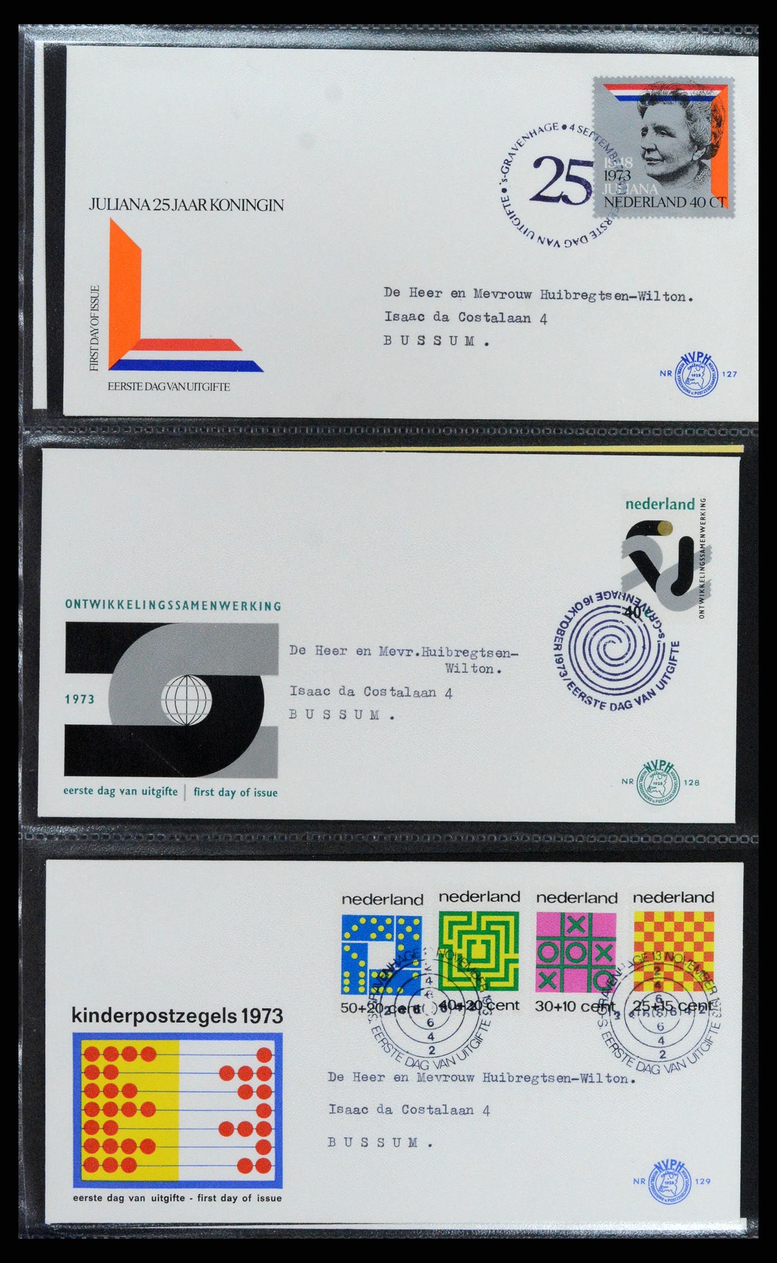 37710 045 - Postzegelverzameling 37710 Nederland FDC's 1949-1976.