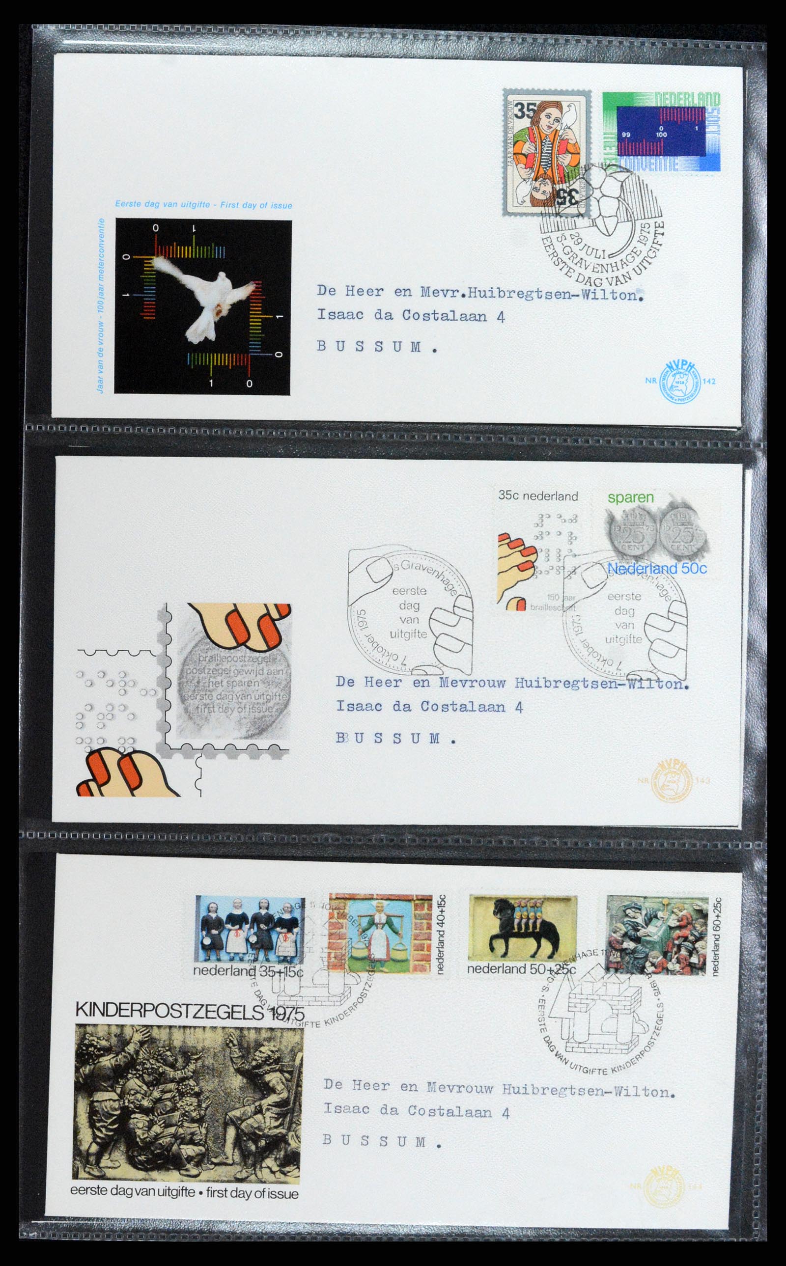 37710 050 - Postzegelverzameling 37710 Nederland FDC's 1949-1976.