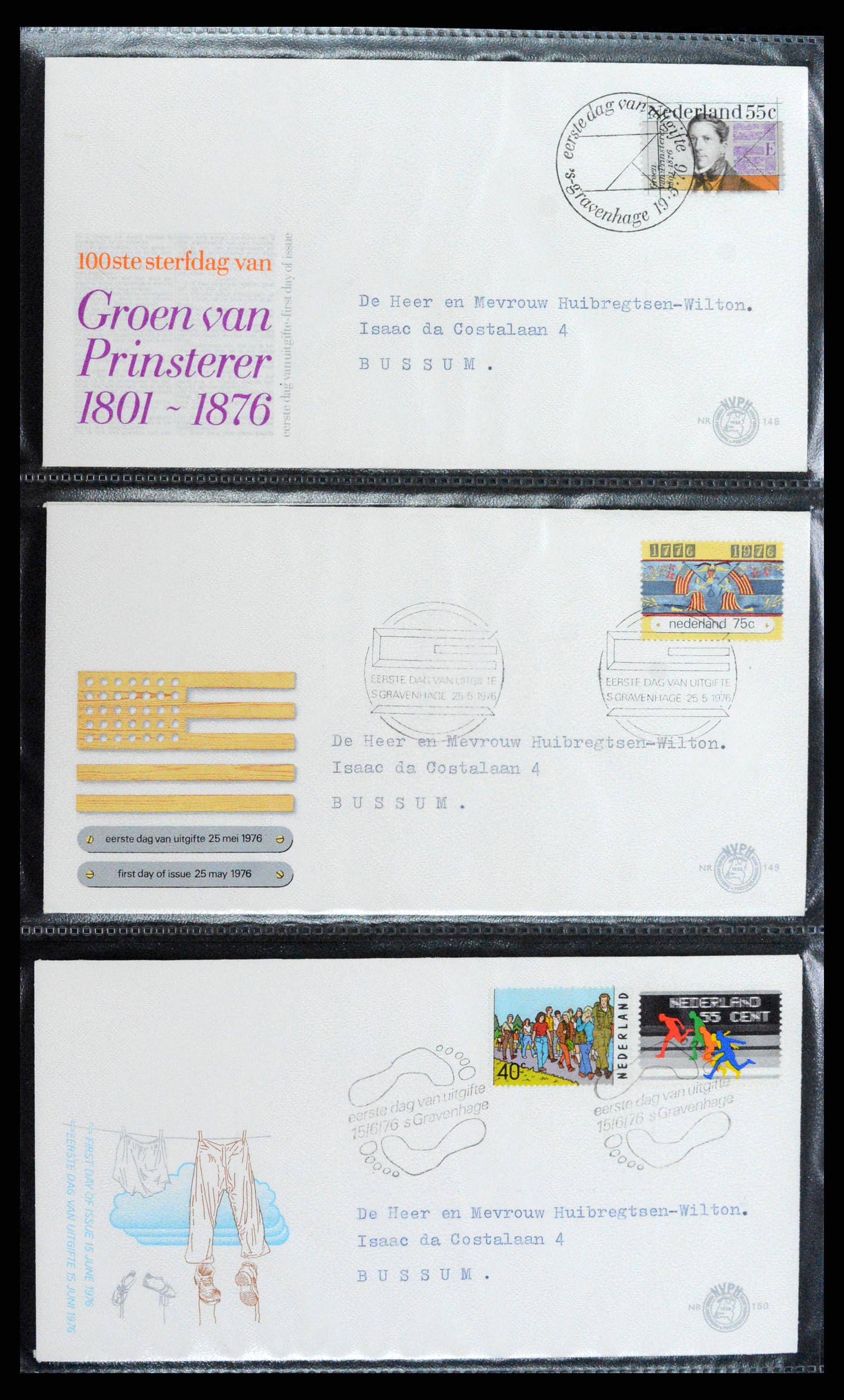 37710 052 - Postzegelverzameling 37710 Nederland FDC's 1949-1976.