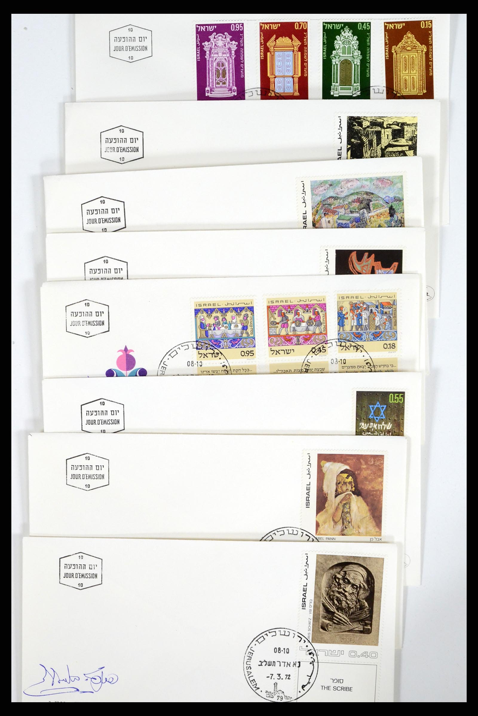 37711 017 - Postzegelverzameling 37711 Israël first day covers 1970-2000.