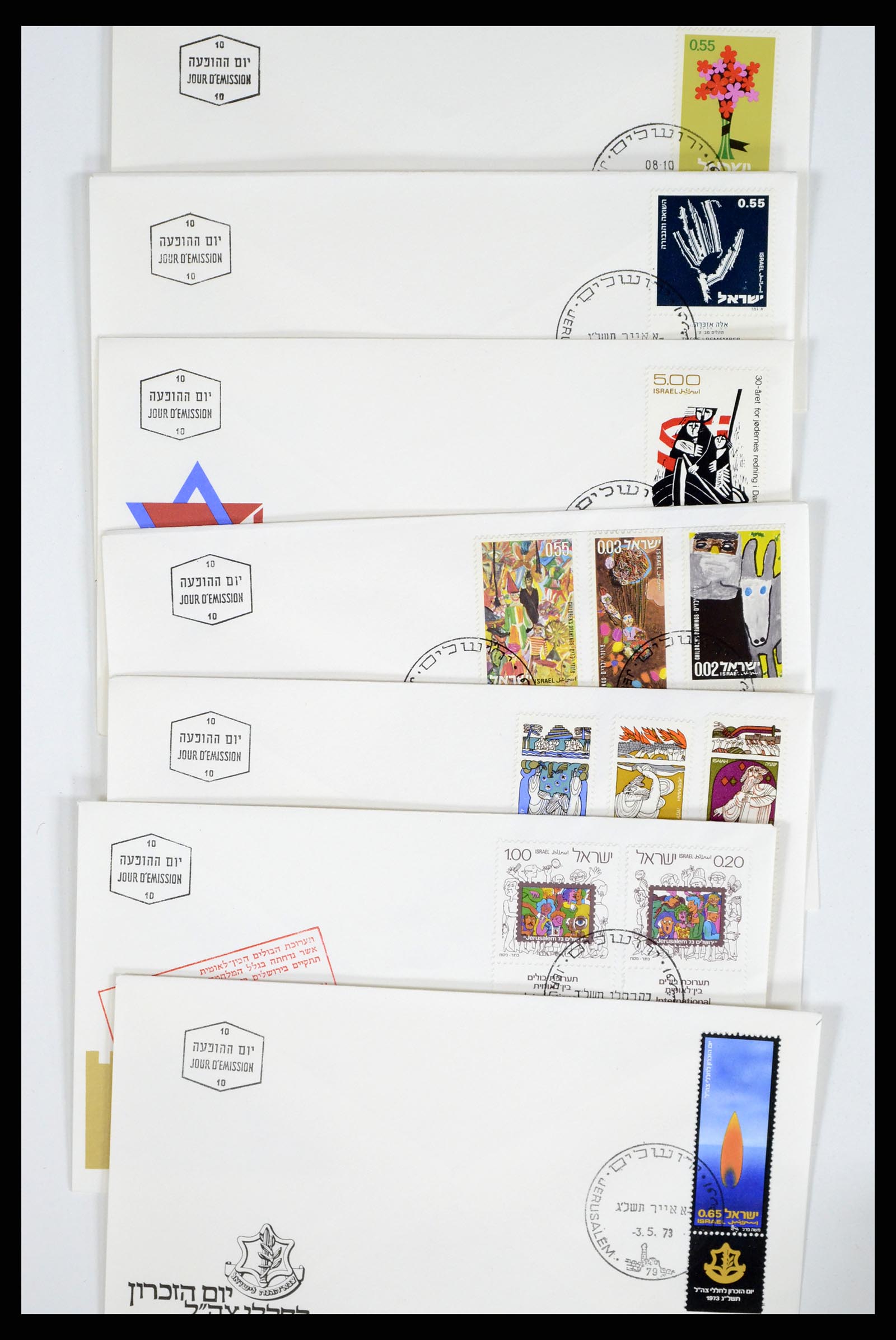 37711 019 - Postzegelverzameling 37711 Israël first day covers 1970-2000.