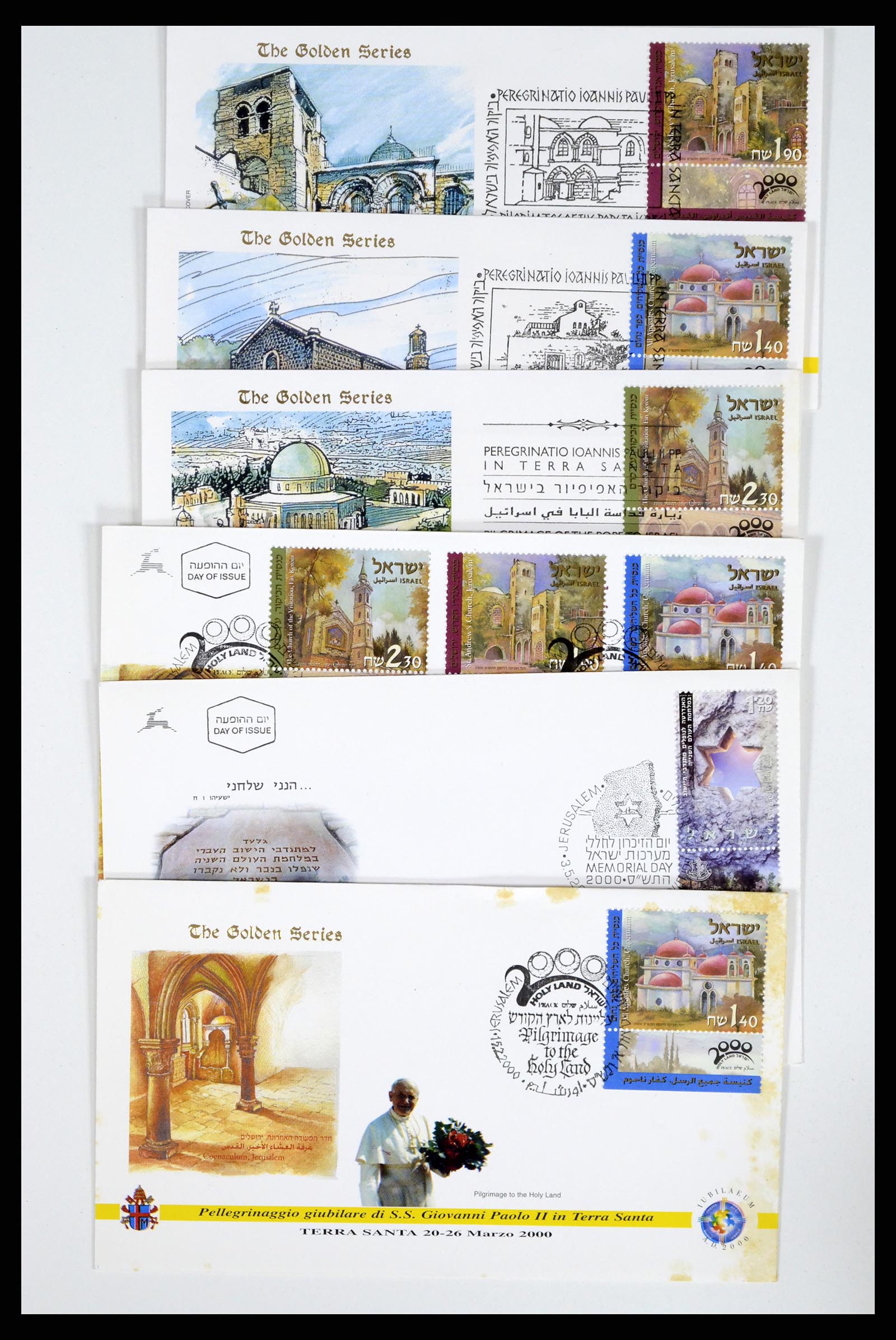 37711 028 - Postzegelverzameling 37711 Israël first day covers 1970-2000.