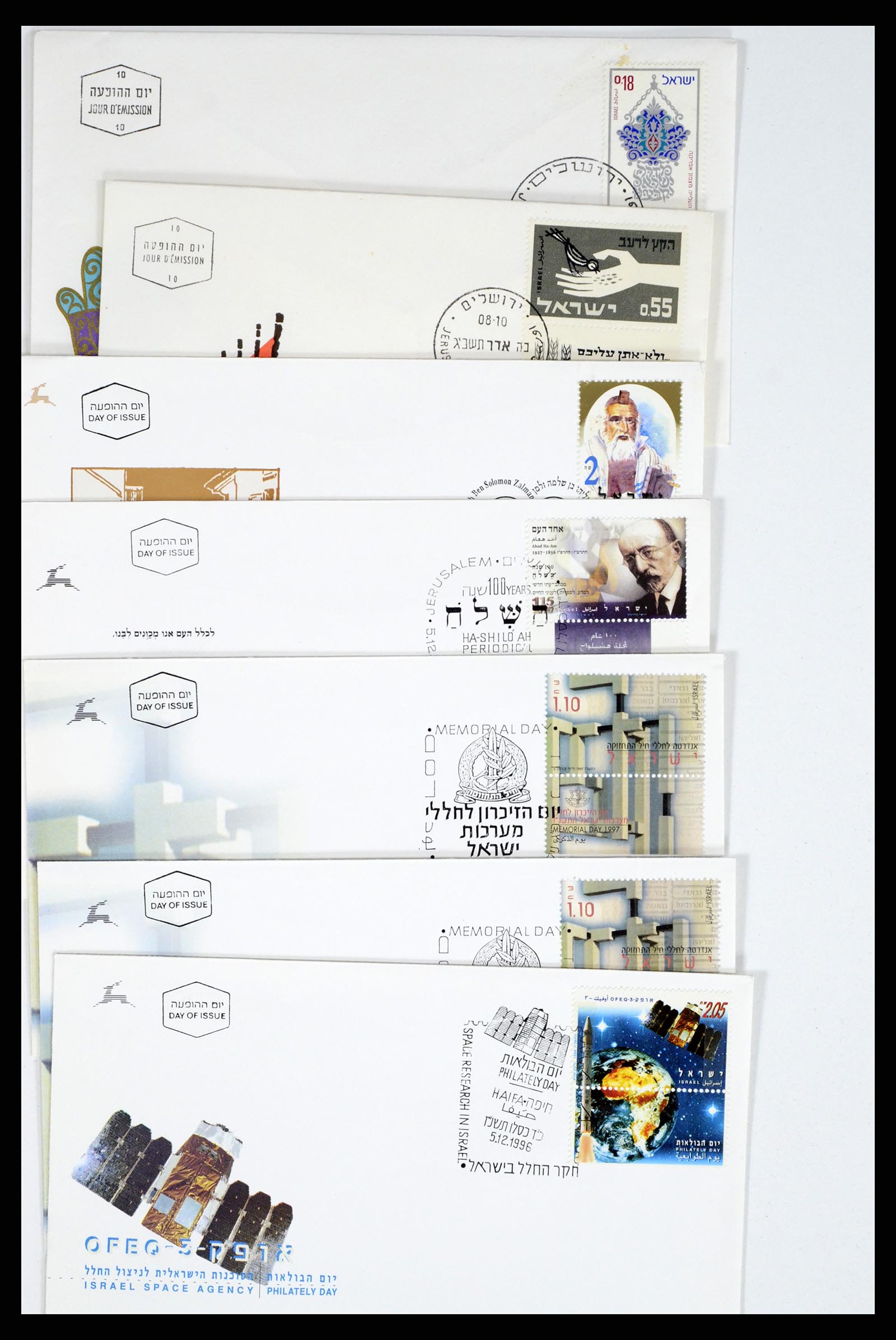 37711 044 - Postzegelverzameling 37711 Israël first day covers 1970-2000.