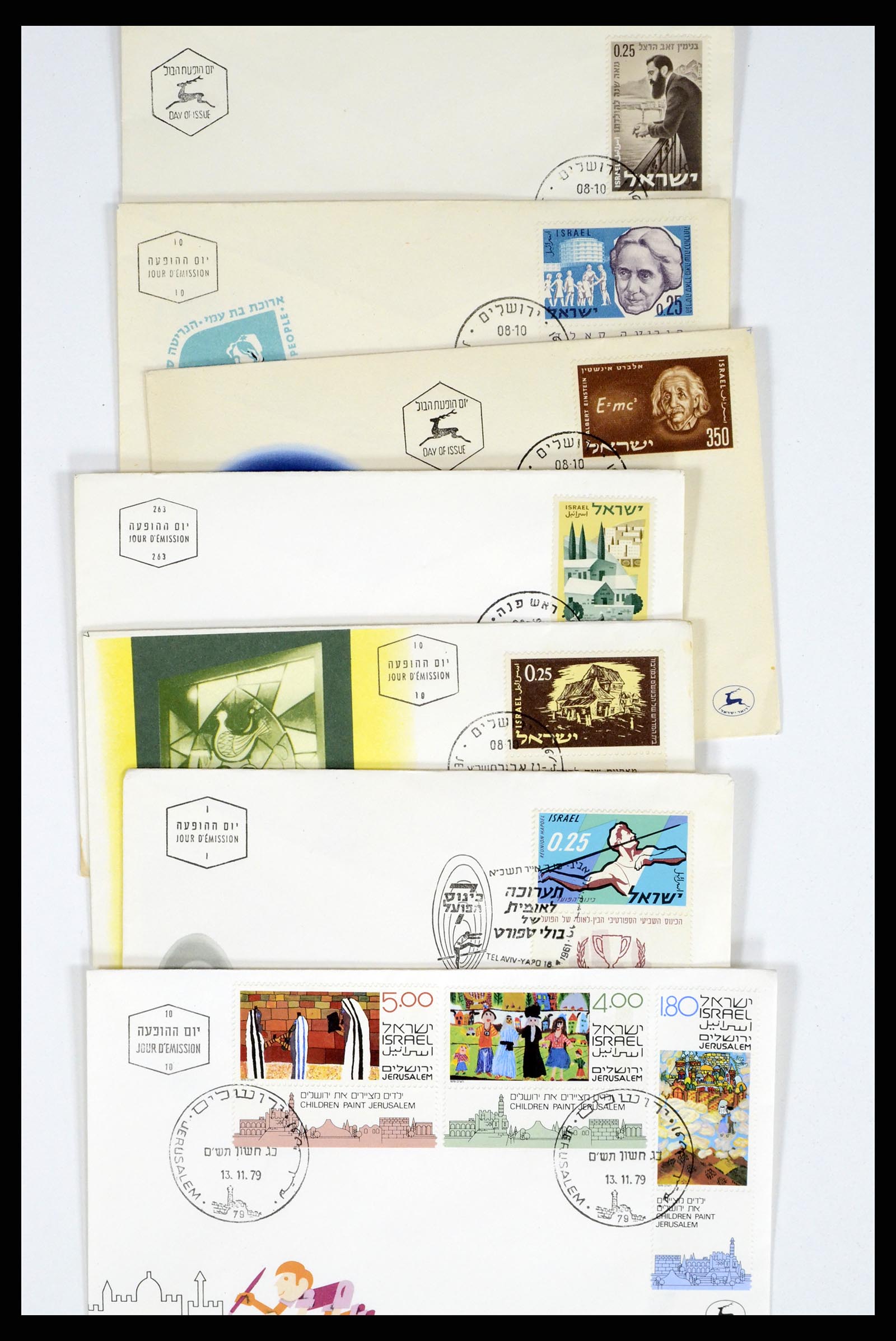 37711 047 - Postzegelverzameling 37711 Israël first day covers 1970-2000.