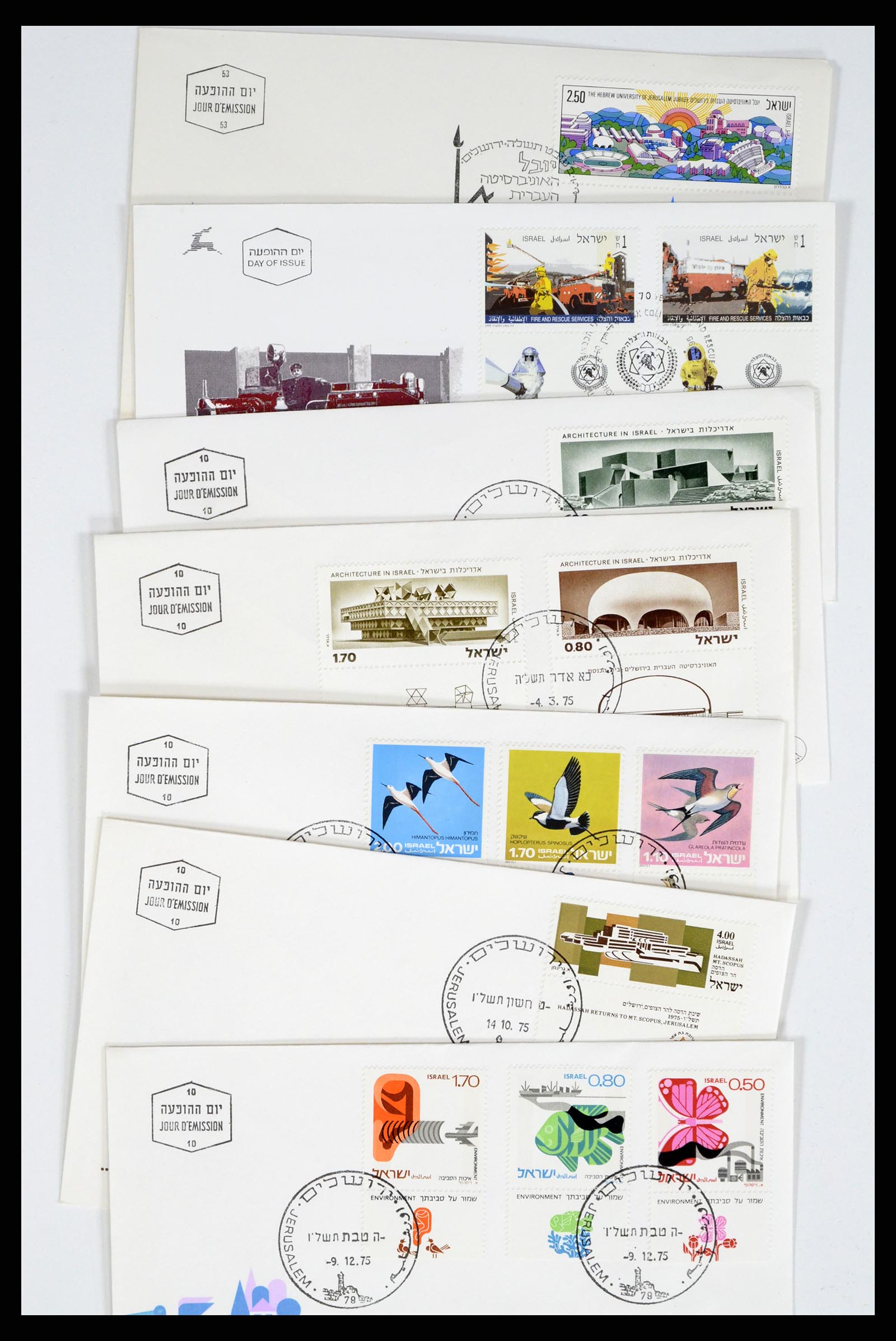 37711 060 - Postzegelverzameling 37711 Israël first day covers 1970-2000.