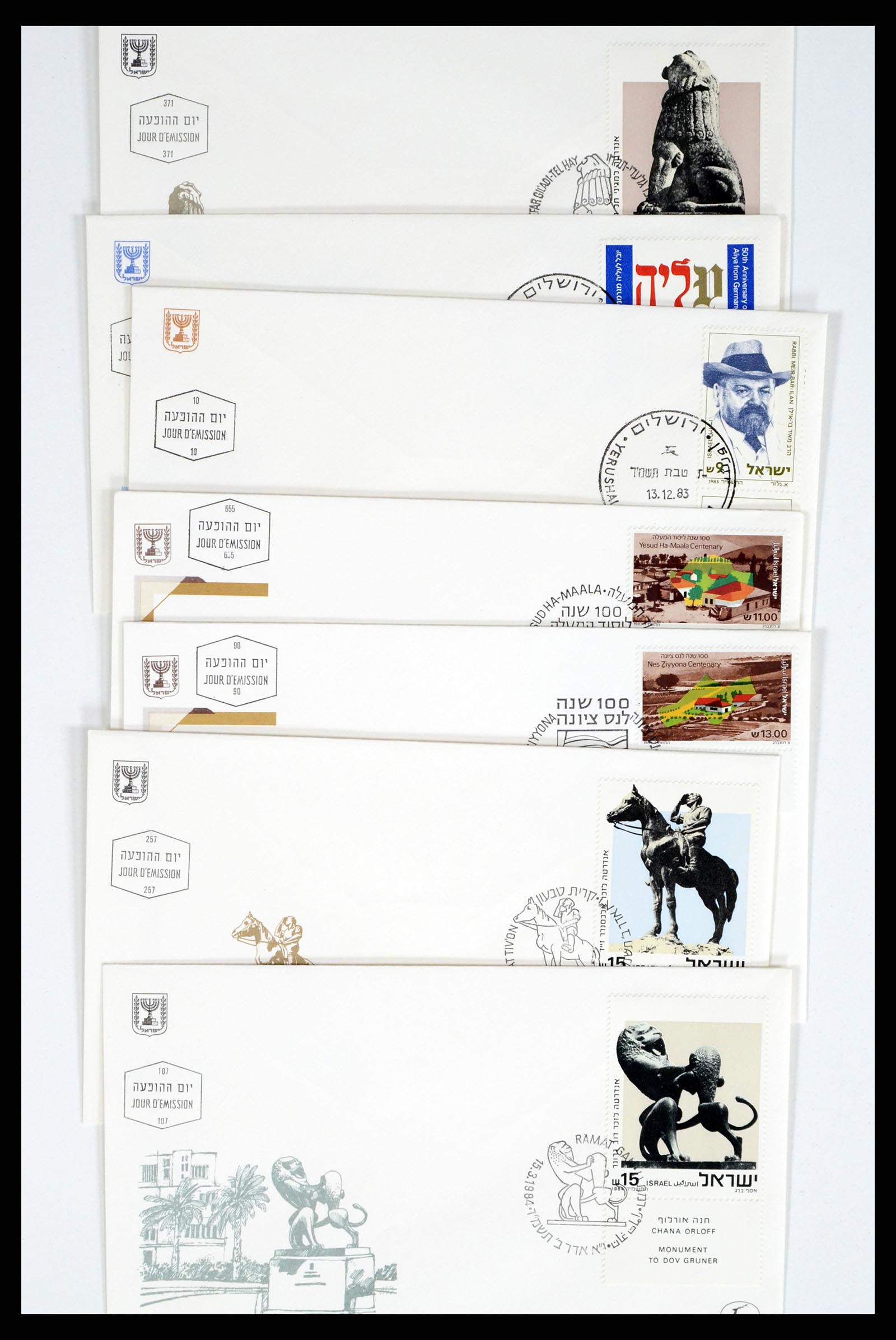 37711 083 - Postzegelverzameling 37711 Israël first day covers 1970-2000.