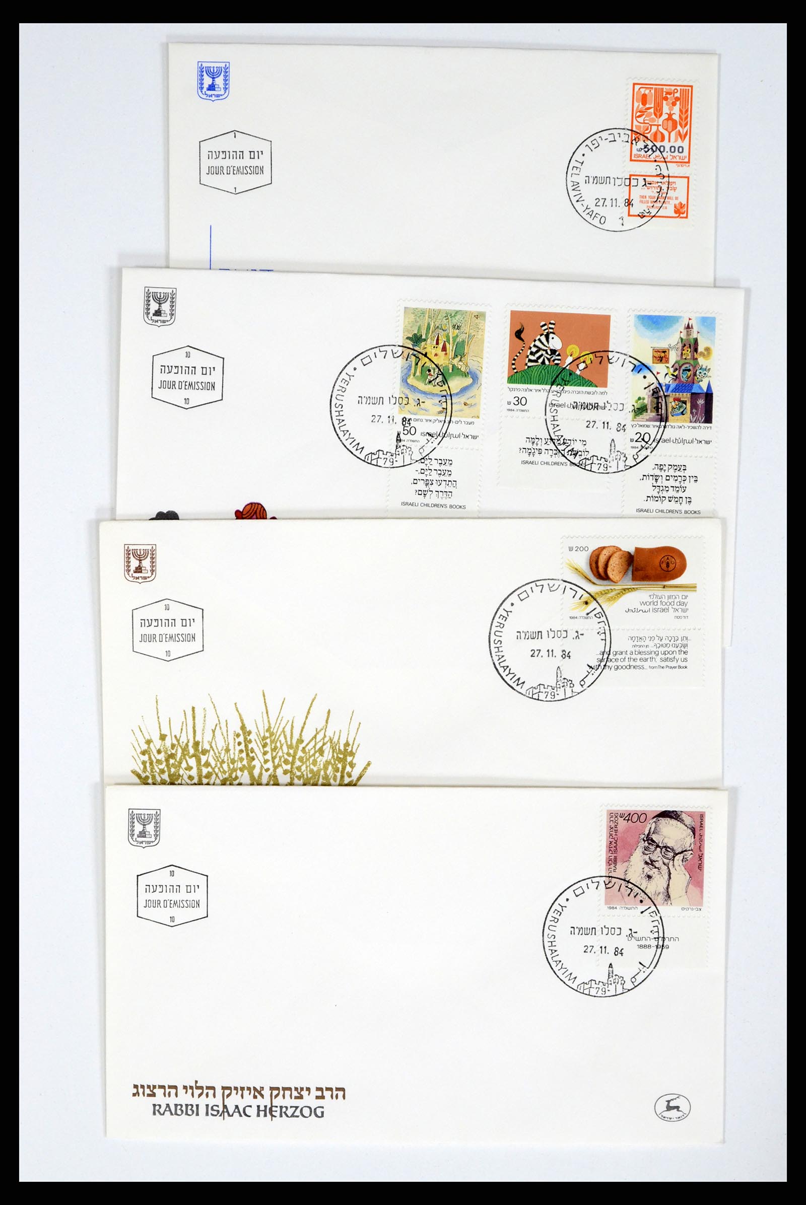 37711 186 - Postzegelverzameling 37711 Israël first day covers 1970-2000.
