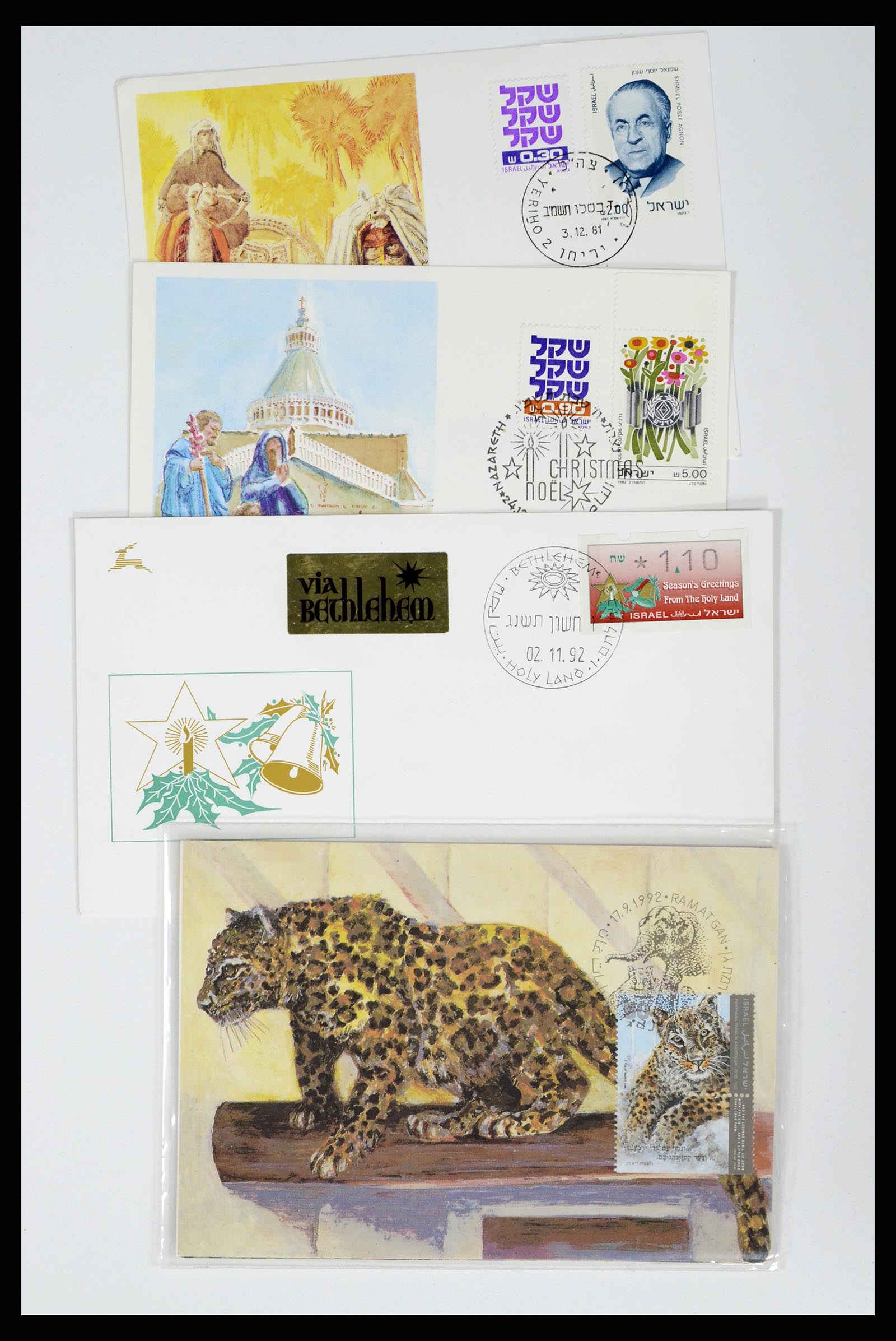 37711 221 - Postzegelverzameling 37711 Israël first day covers 1970-2000.