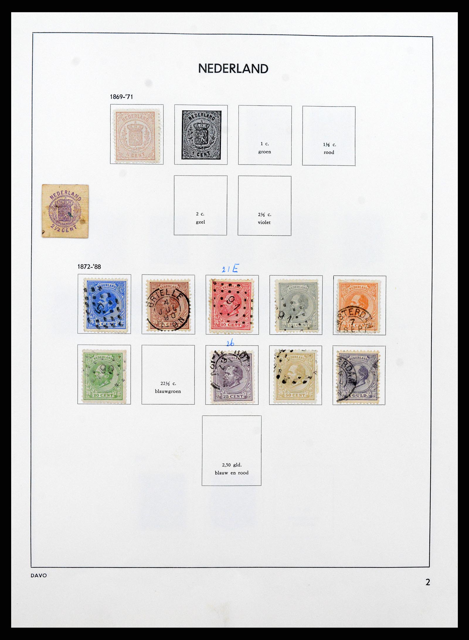 37713 002 - Postzegelverzameling 37713 Nederland 1864-1980.