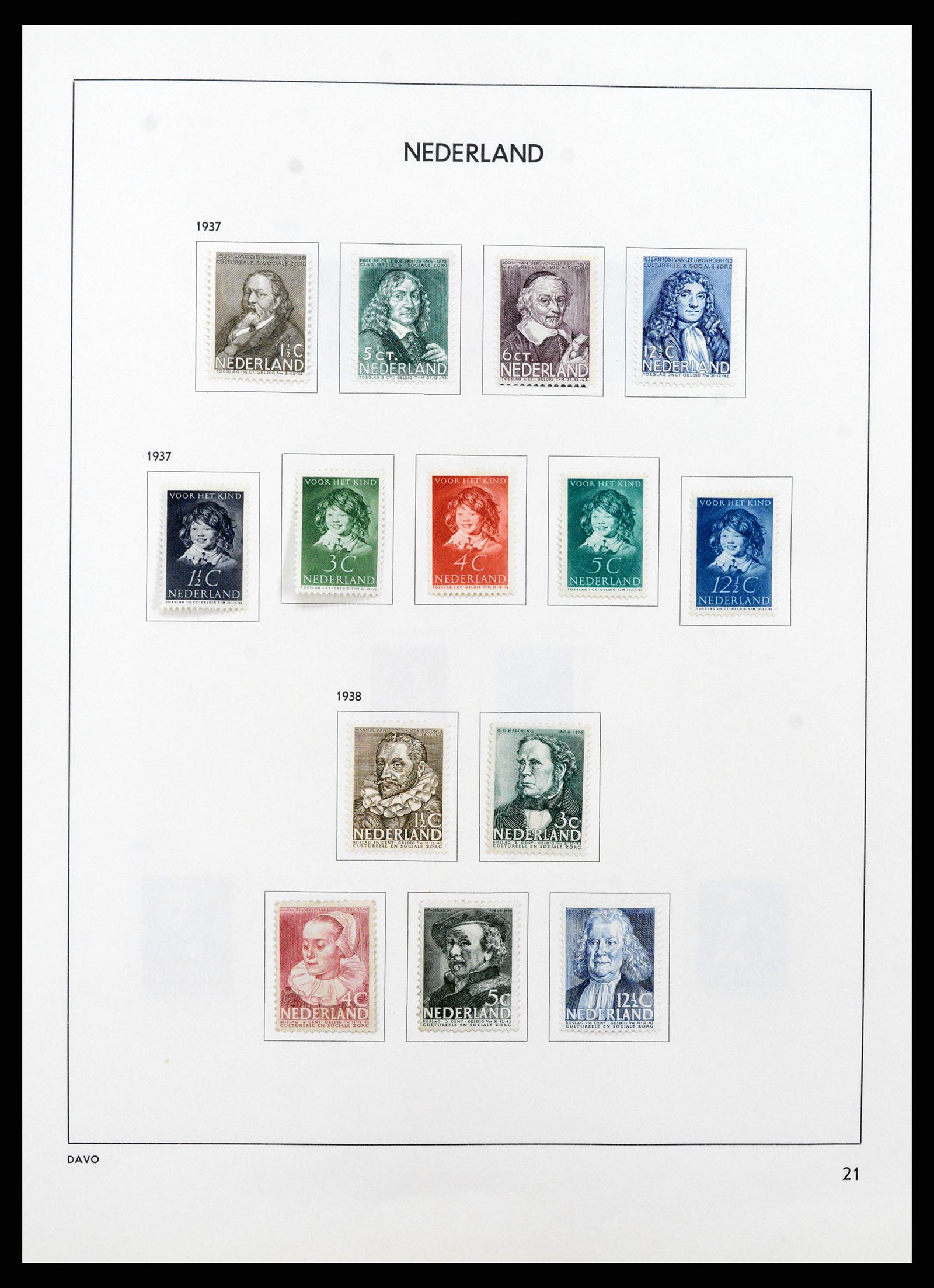 37713 021 - Postzegelverzameling 37713 Nederland 1864-1980.