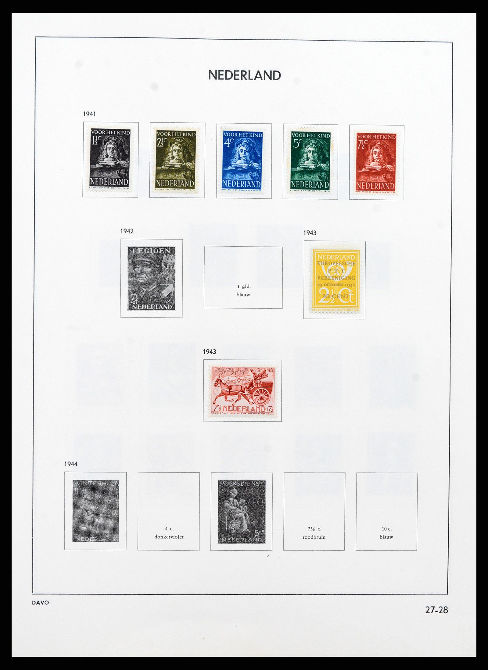 37713 027 - Postzegelverzameling 37713 Nederland 1864-1980.