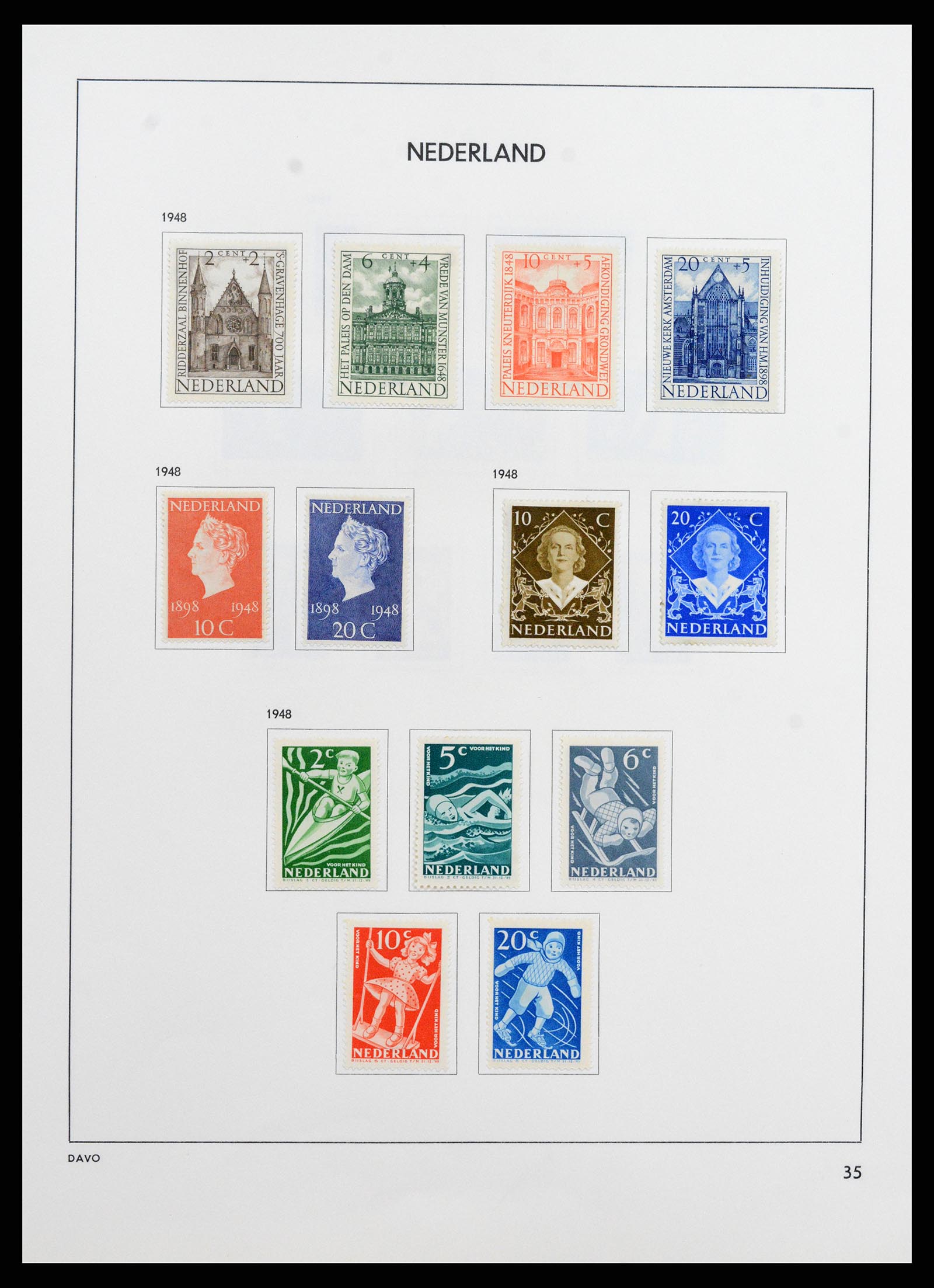 37713 034 - Postzegelverzameling 37713 Nederland 1864-1980.