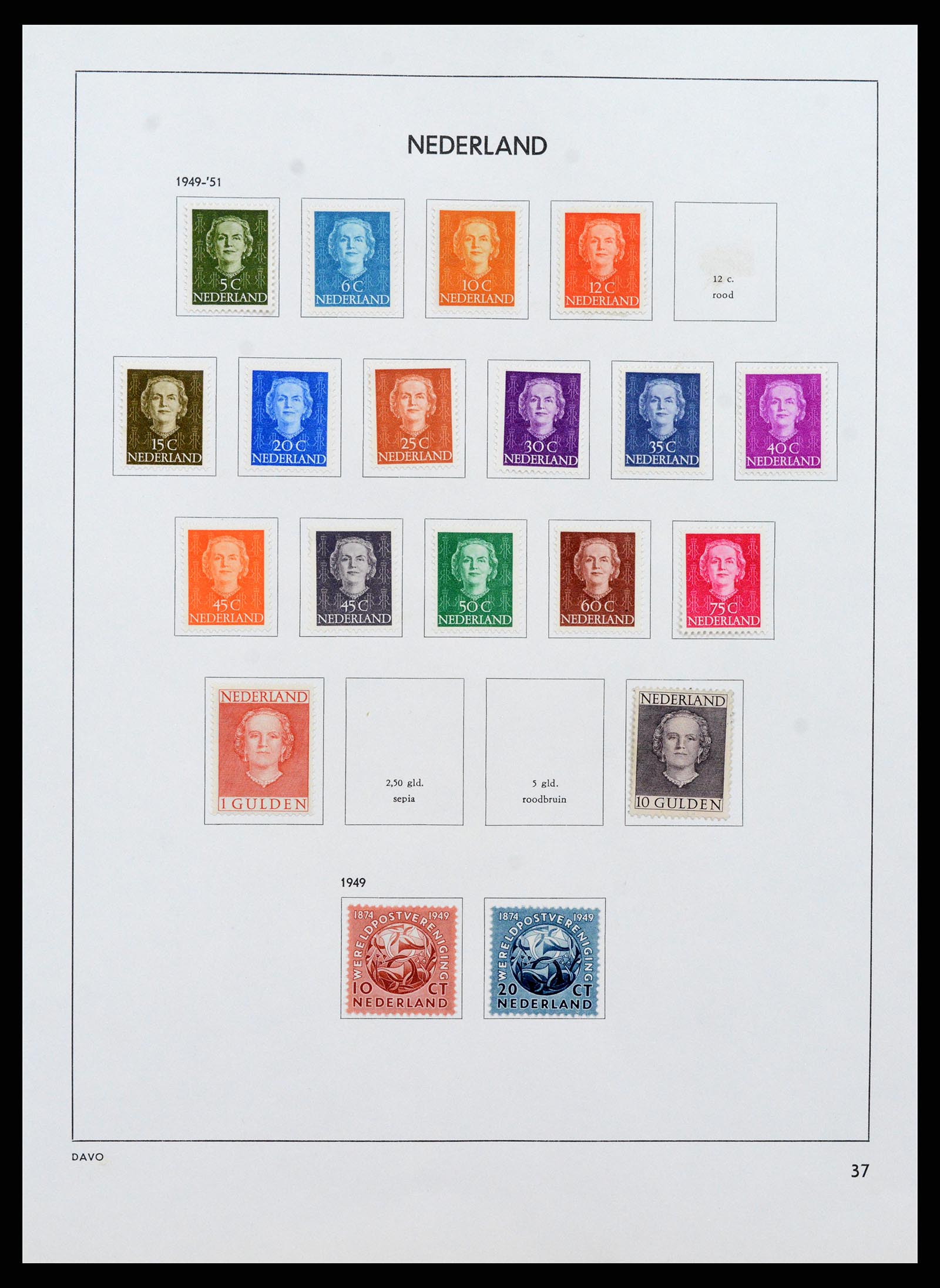 37713 036 - Postzegelverzameling 37713 Nederland 1864-1980.