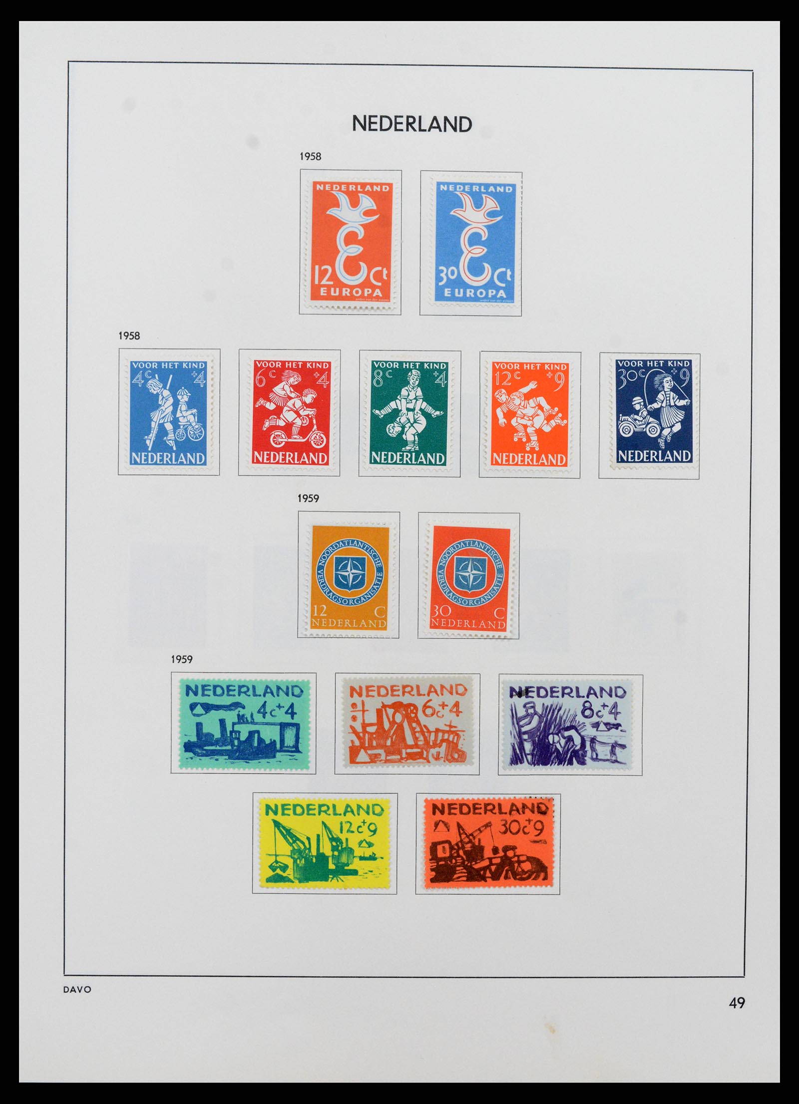 37713 048 - Postzegelverzameling 37713 Nederland 1864-1980.