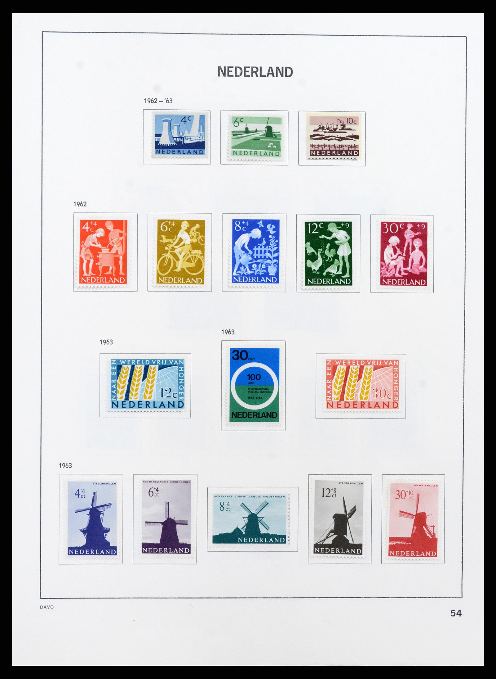 37713 053 - Postzegelverzameling 37713 Nederland 1864-1980.