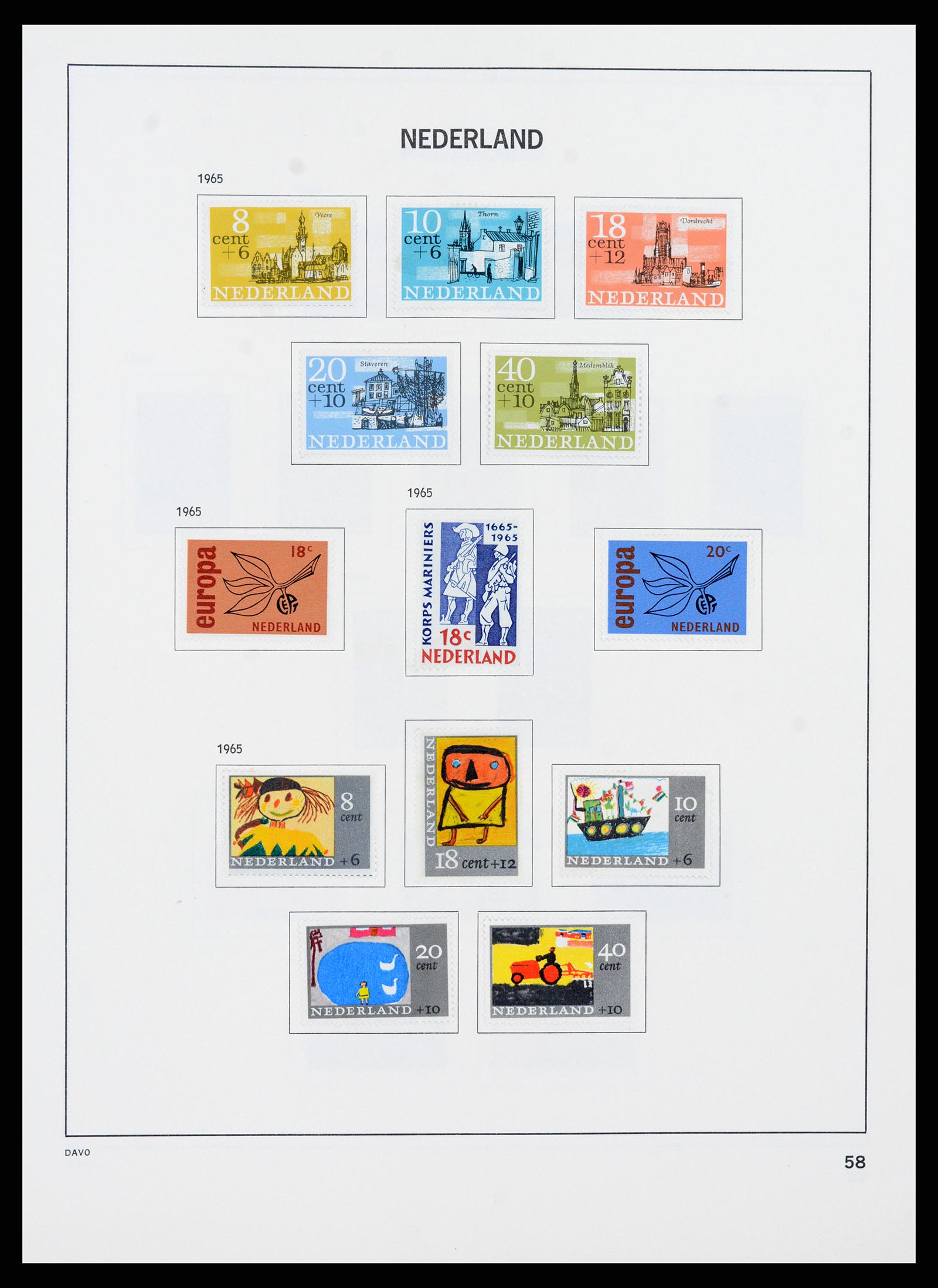 37713 057 - Postzegelverzameling 37713 Nederland 1864-1980.