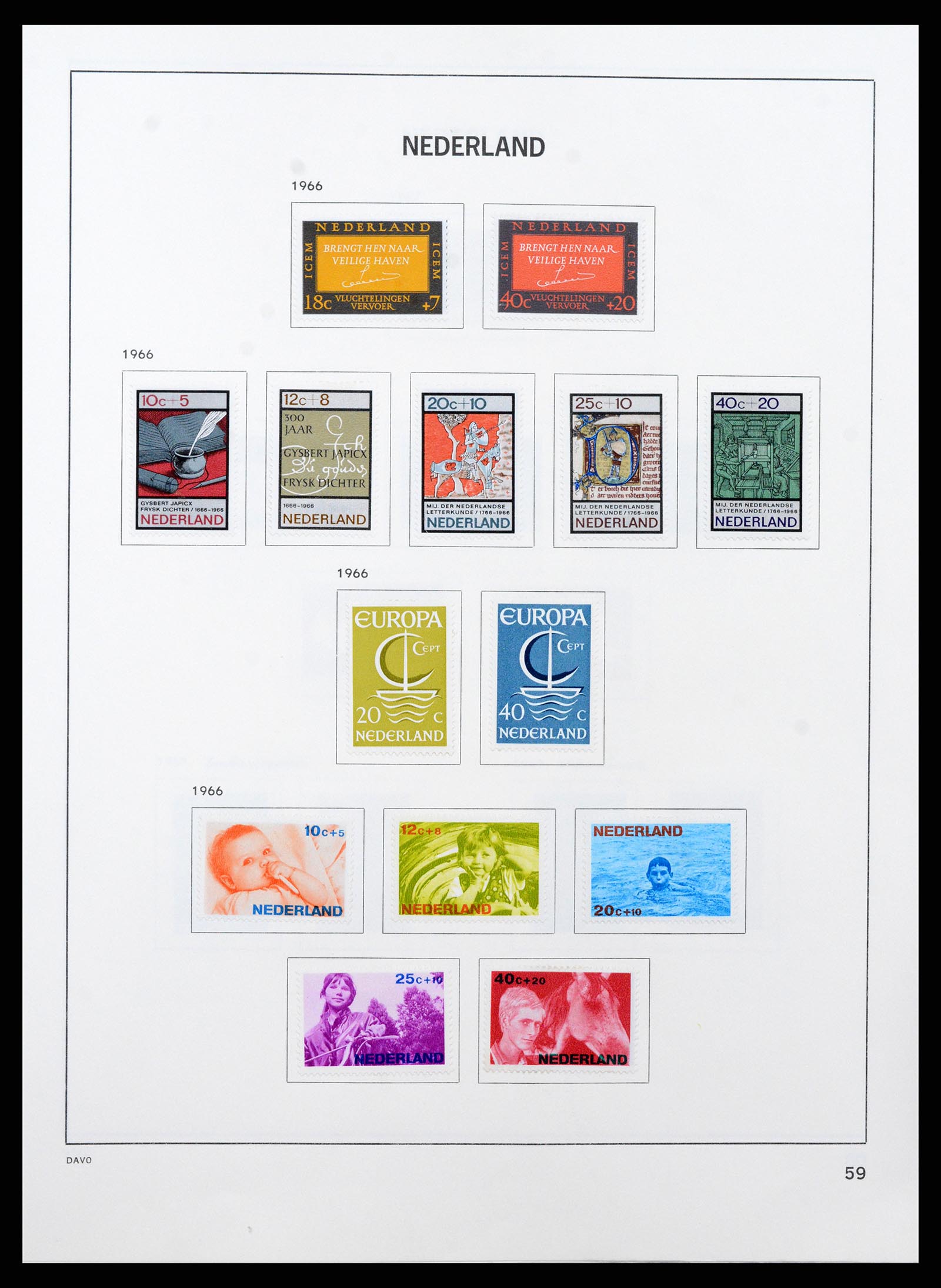 37713 058 - Postzegelverzameling 37713 Nederland 1864-1980.