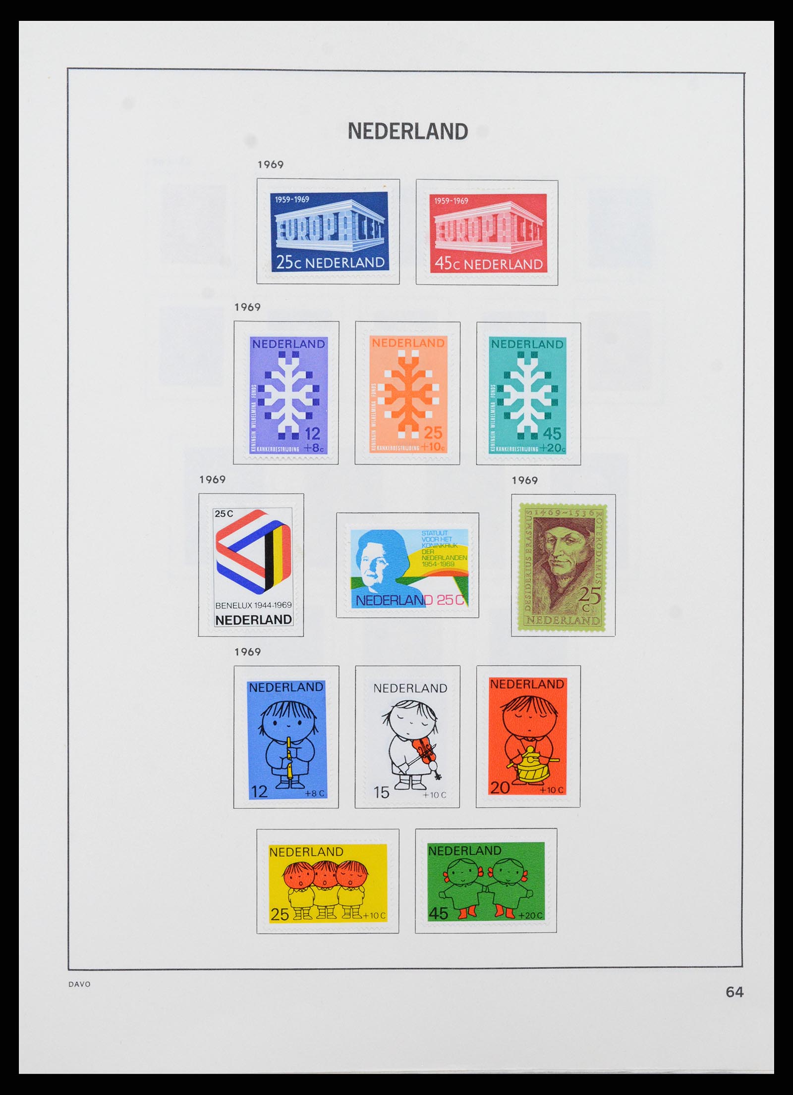 37713 063 - Postzegelverzameling 37713 Nederland 1864-1980.