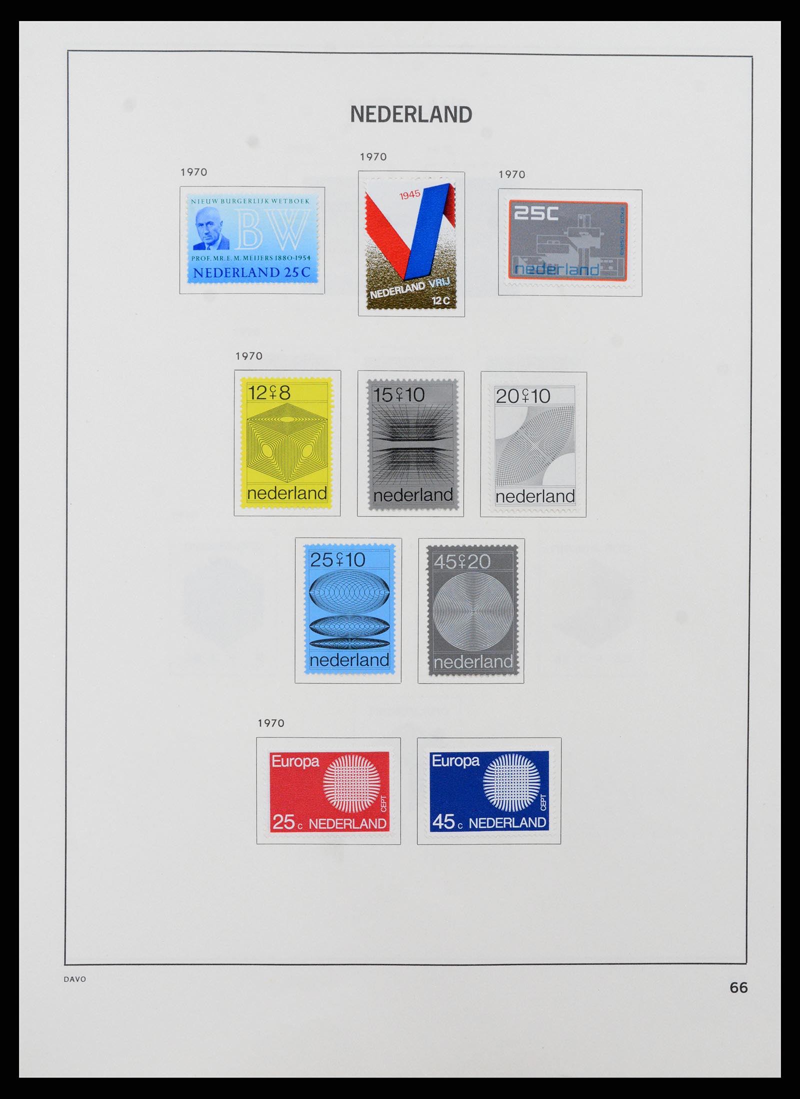 37713 066 - Postzegelverzameling 37713 Nederland 1864-1980.