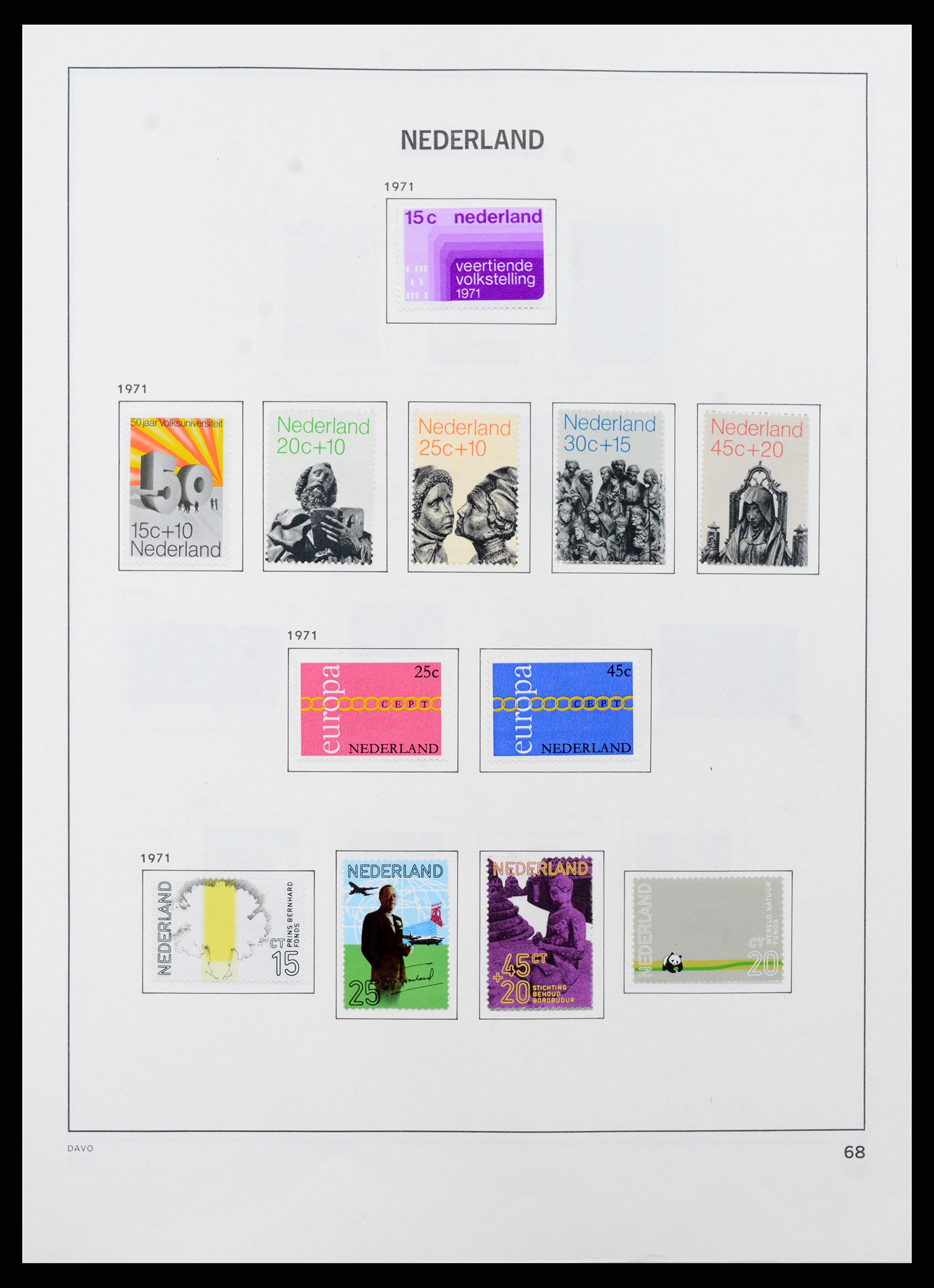 37713 068 - Postzegelverzameling 37713 Nederland 1864-1980.