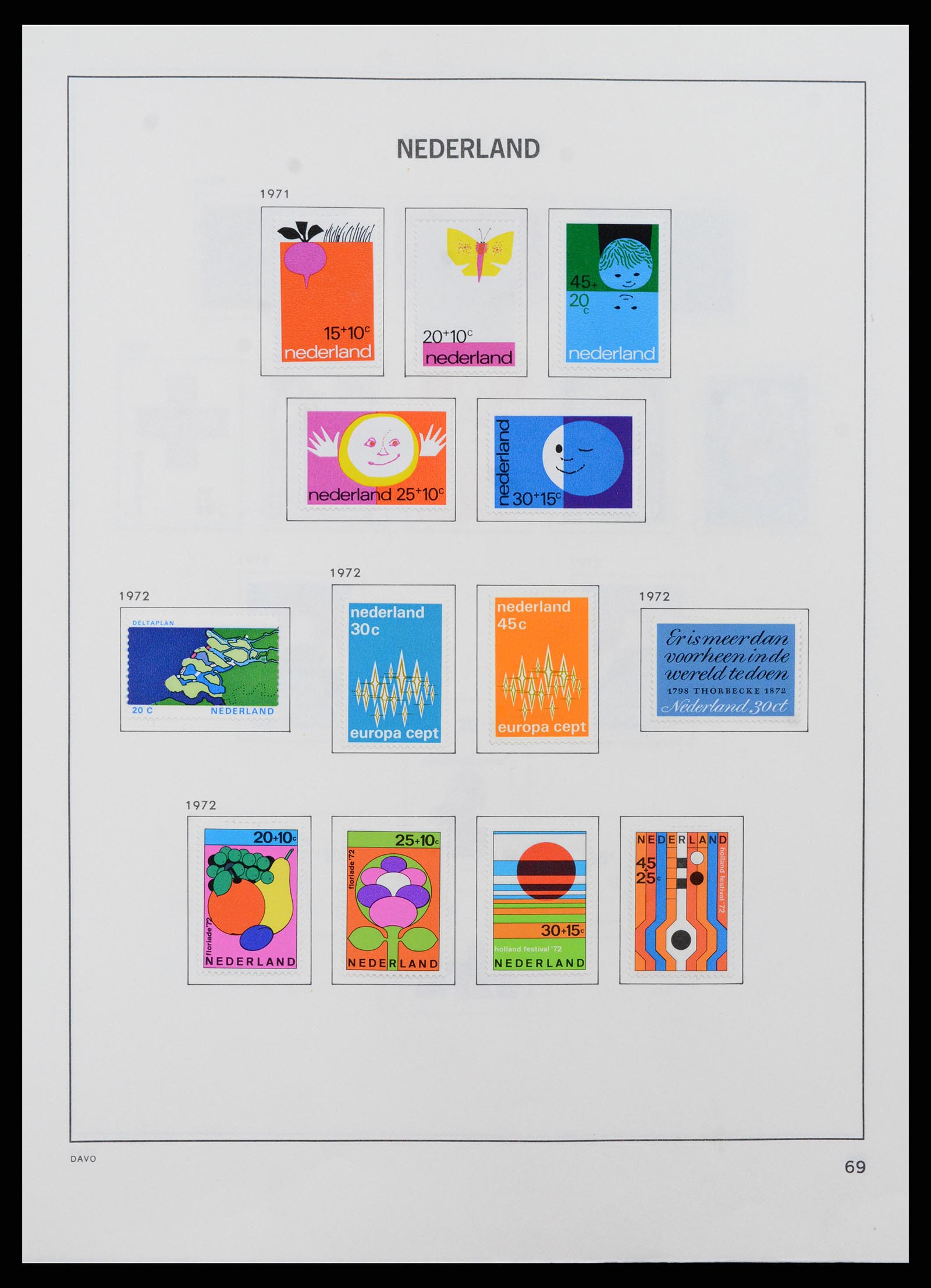 37713 069 - Postzegelverzameling 37713 Nederland 1864-1980.