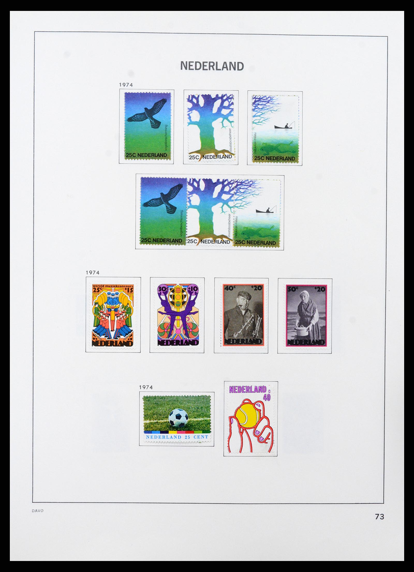 37713 073 - Postzegelverzameling 37713 Nederland 1864-1980.