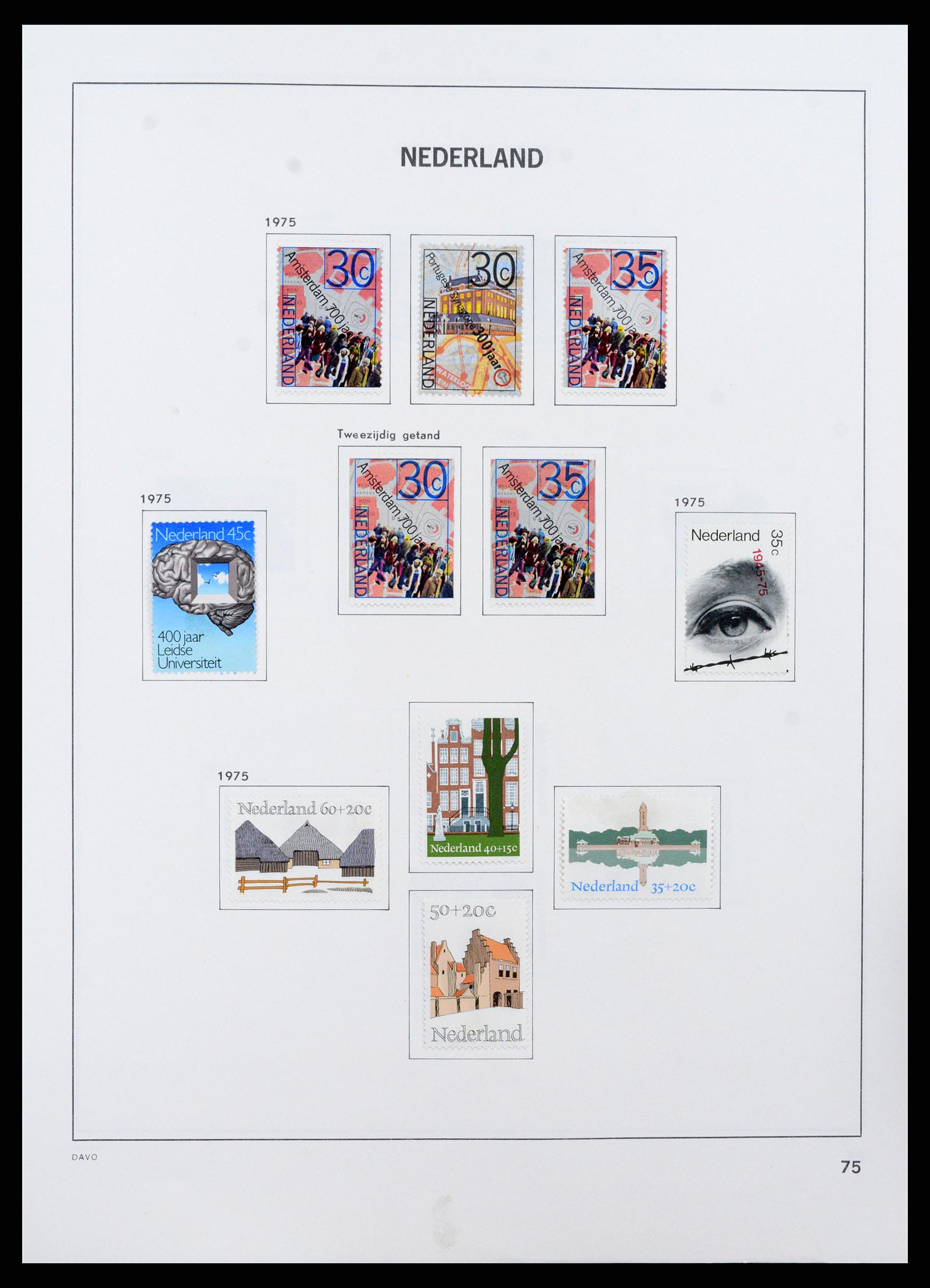 37713 075 - Postzegelverzameling 37713 Nederland 1864-1980.