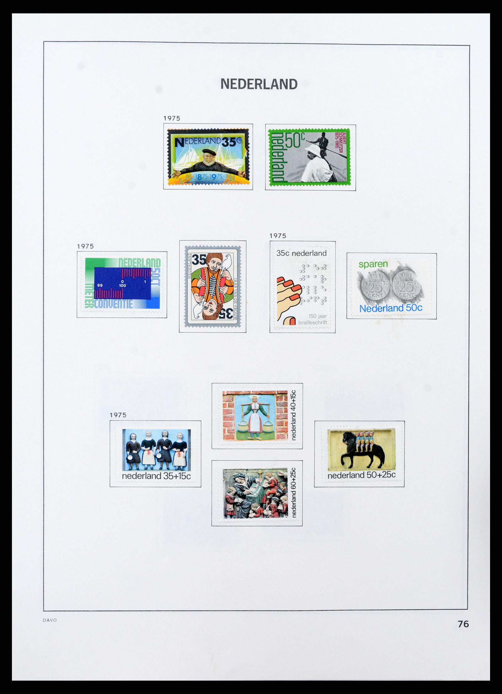 37713 076 - Postzegelverzameling 37713 Nederland 1864-1980.