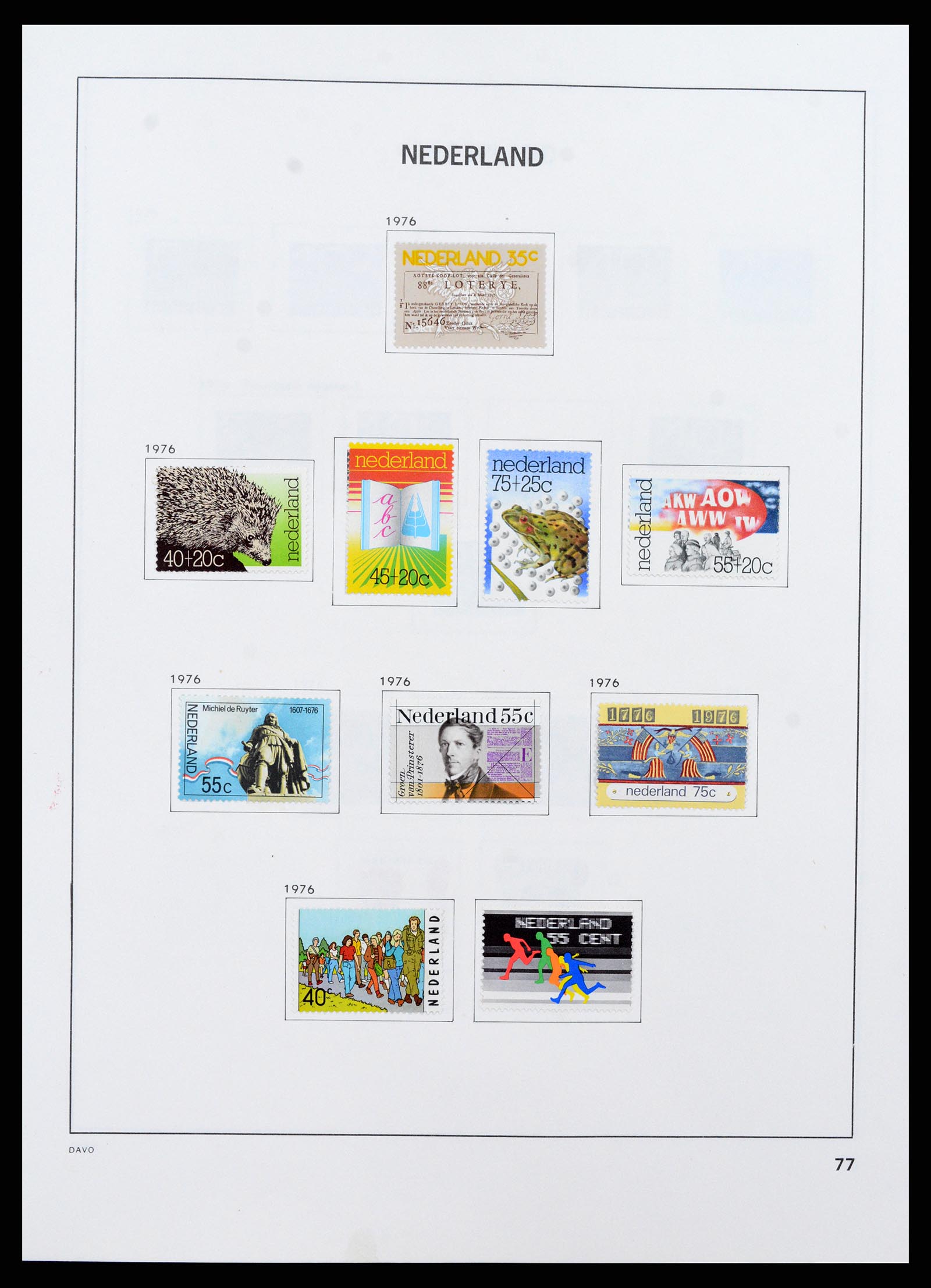 37713 077 - Postzegelverzameling 37713 Nederland 1864-1980.