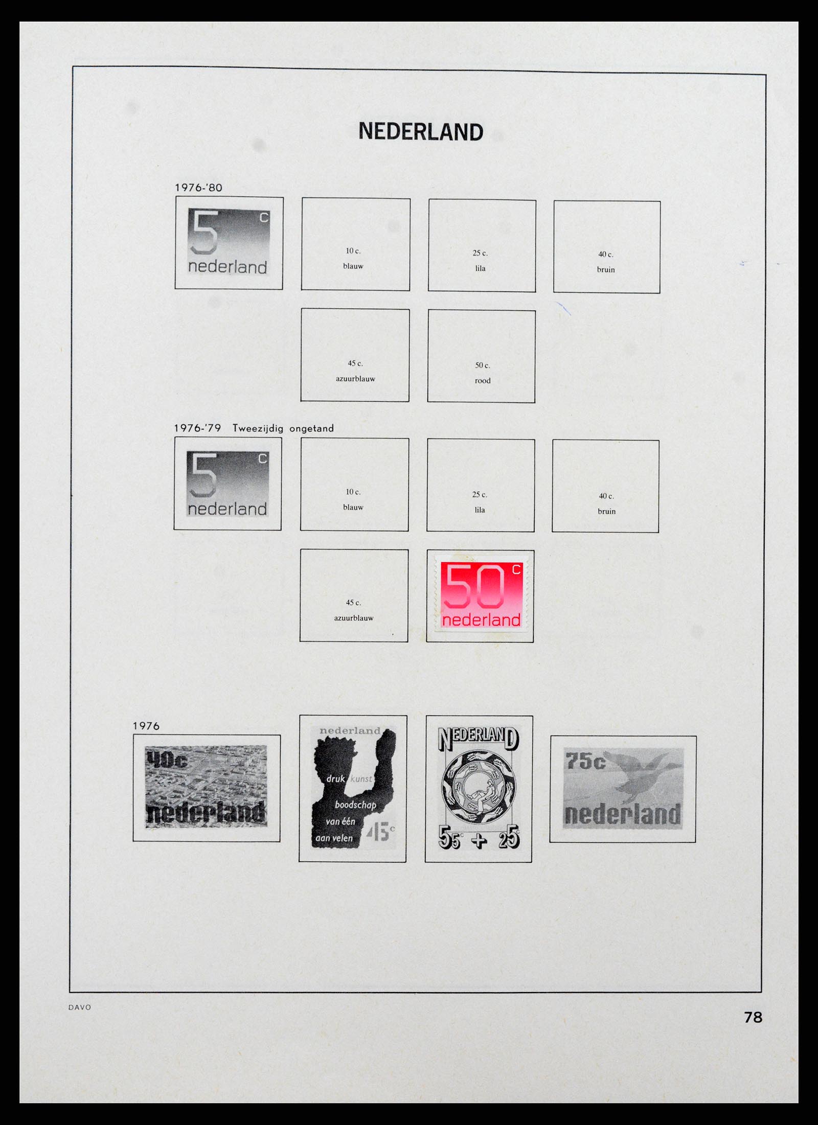 37713 079 - Postzegelverzameling 37713 Nederland 1864-1980.