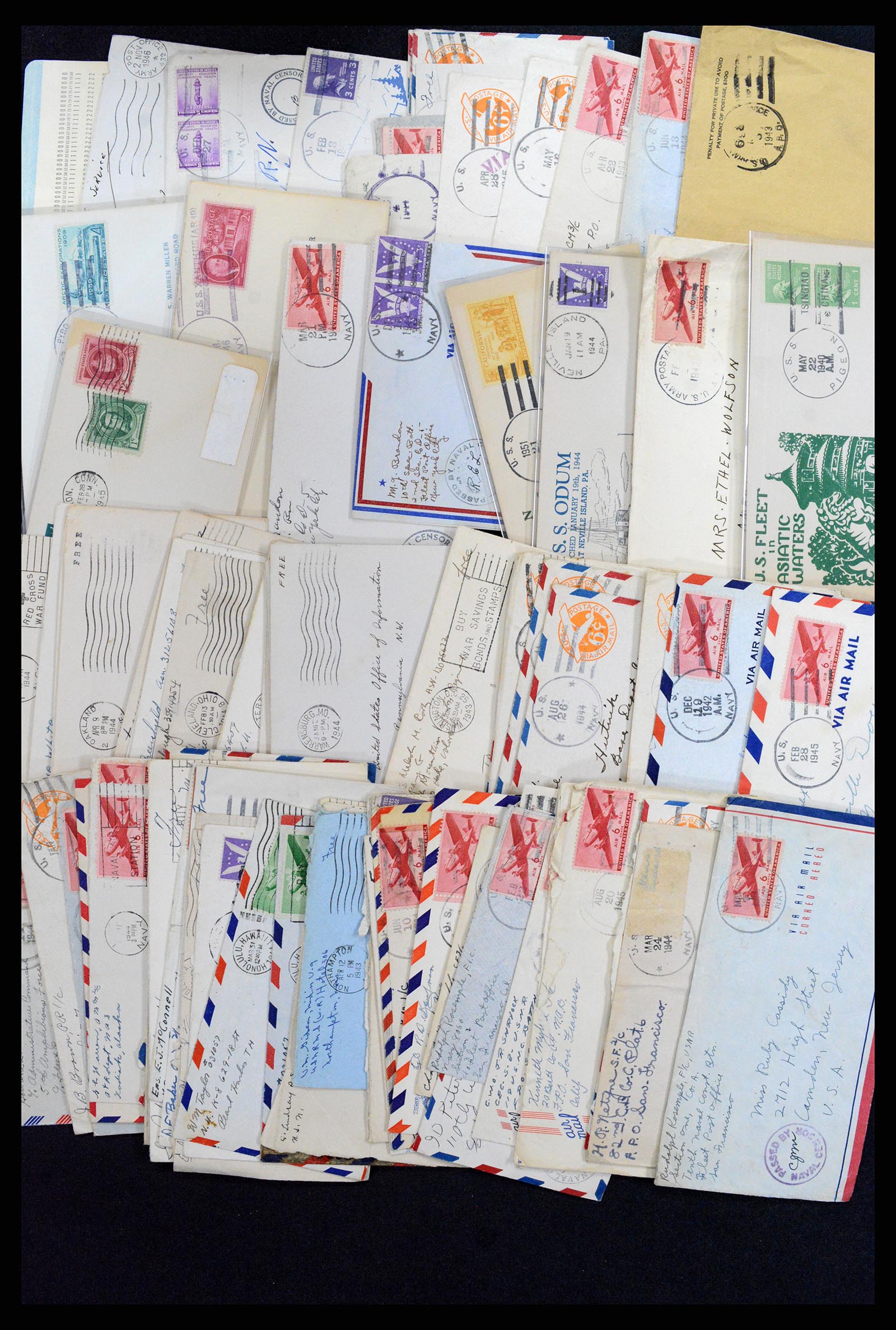 37718 003 - Postzegelverzameling 37718 USA brieven 1914-1970.