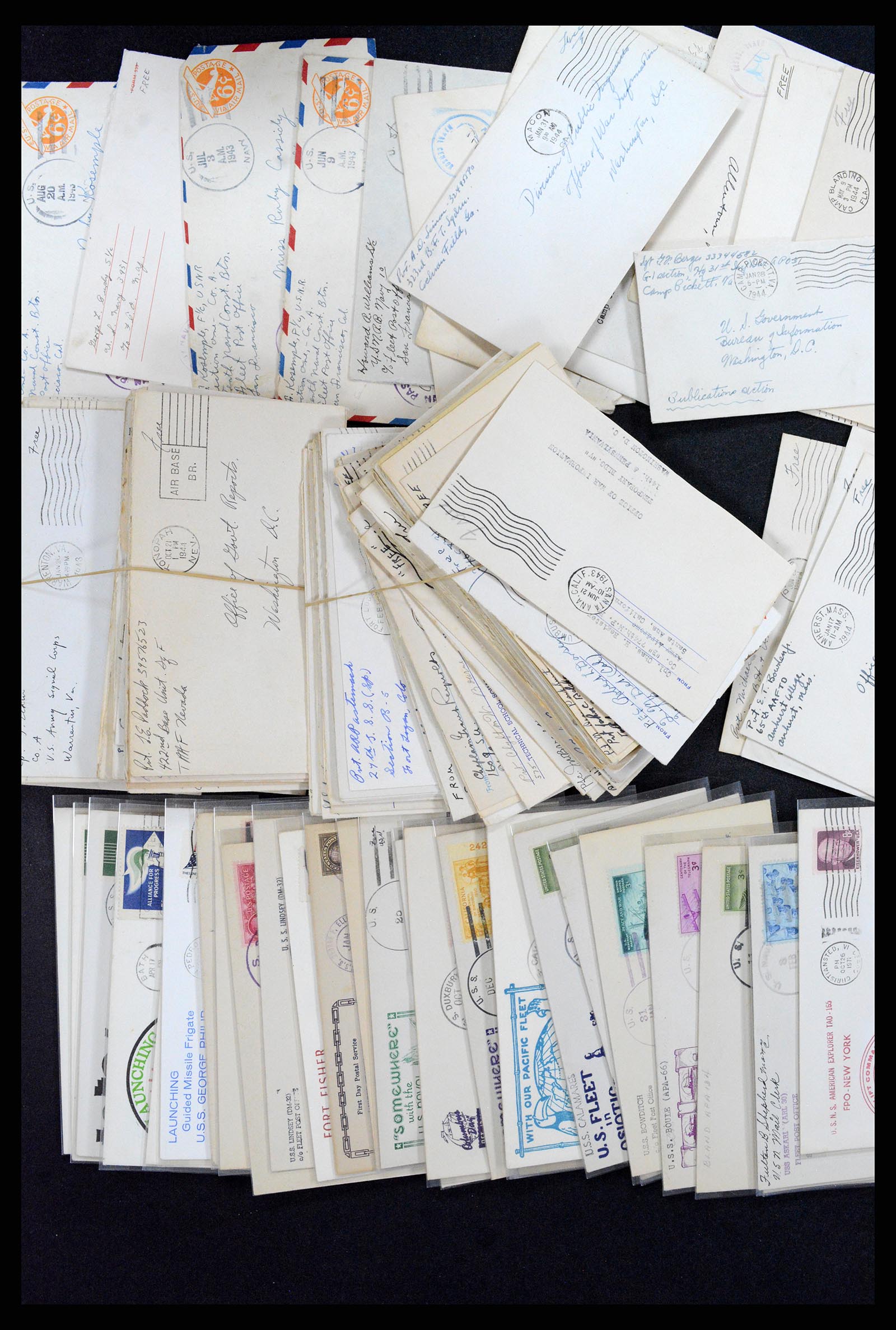 37718 004 - Postzegelverzameling 37718 USA brieven 1914-1970.
