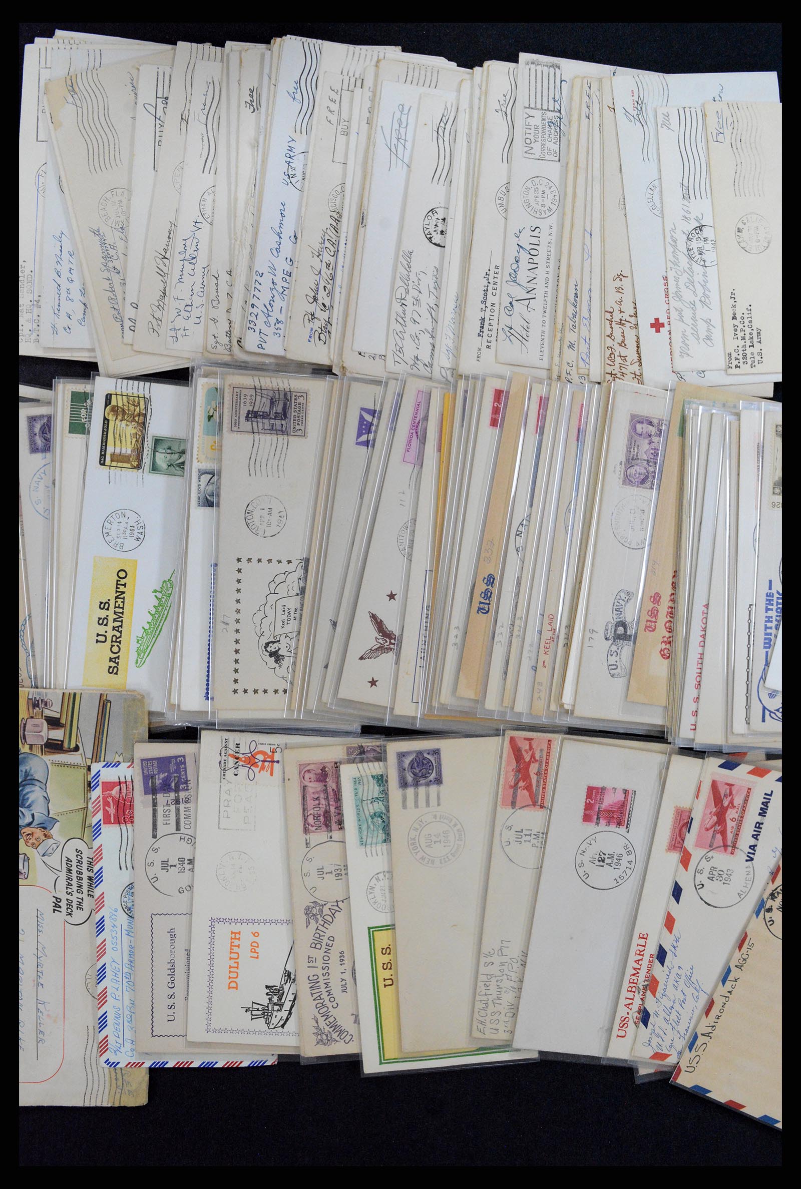 37718 005 - Postzegelverzameling 37718 USA brieven 1914-1970.