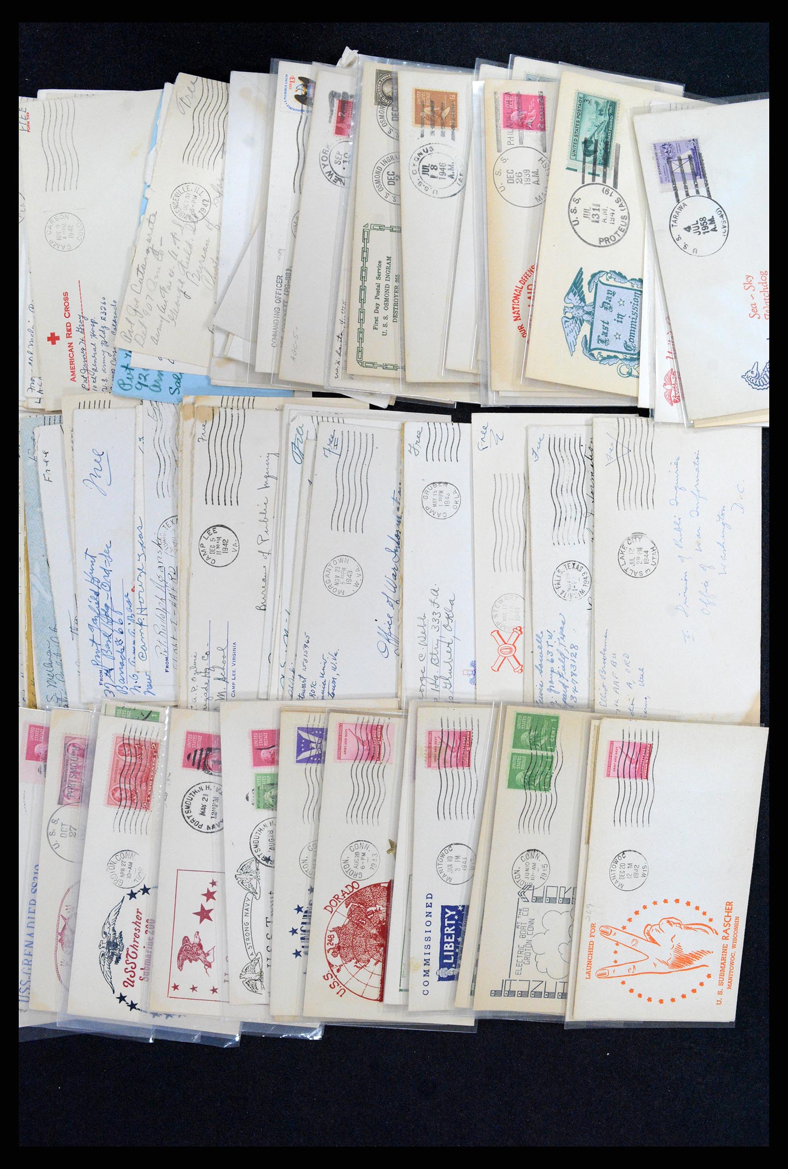 37718 008 - Postzegelverzameling 37718 USA brieven 1914-1970.
