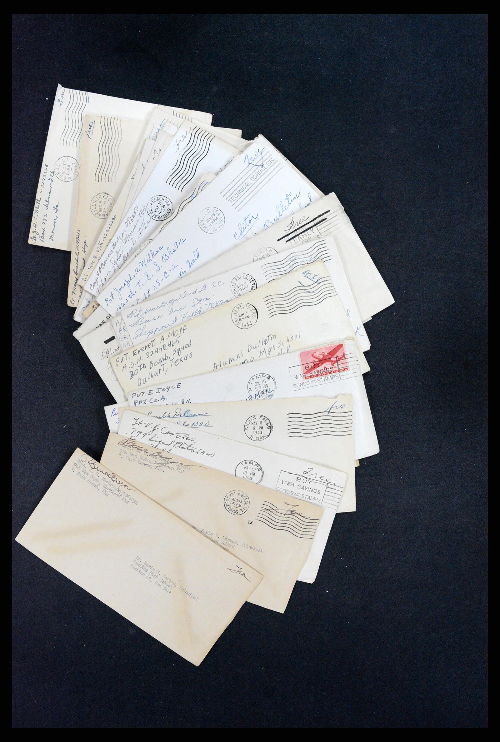 37718 013 - Postzegelverzameling 37718 USA brieven 1914-1970.