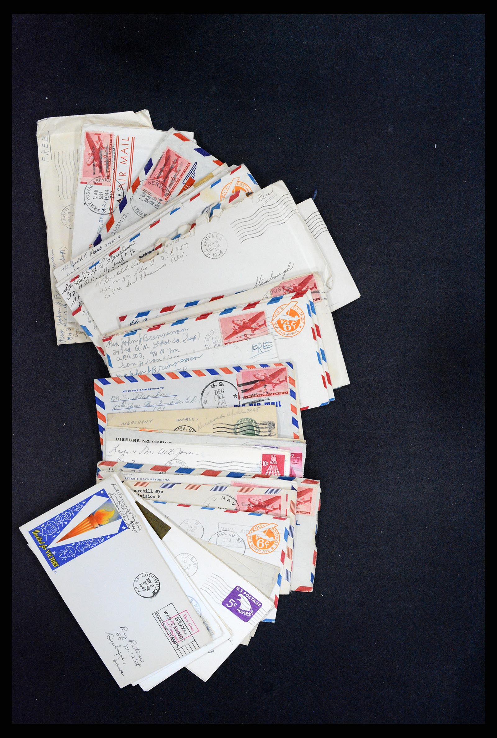 37718 014 - Postzegelverzameling 37718 USA brieven 1914-1970.