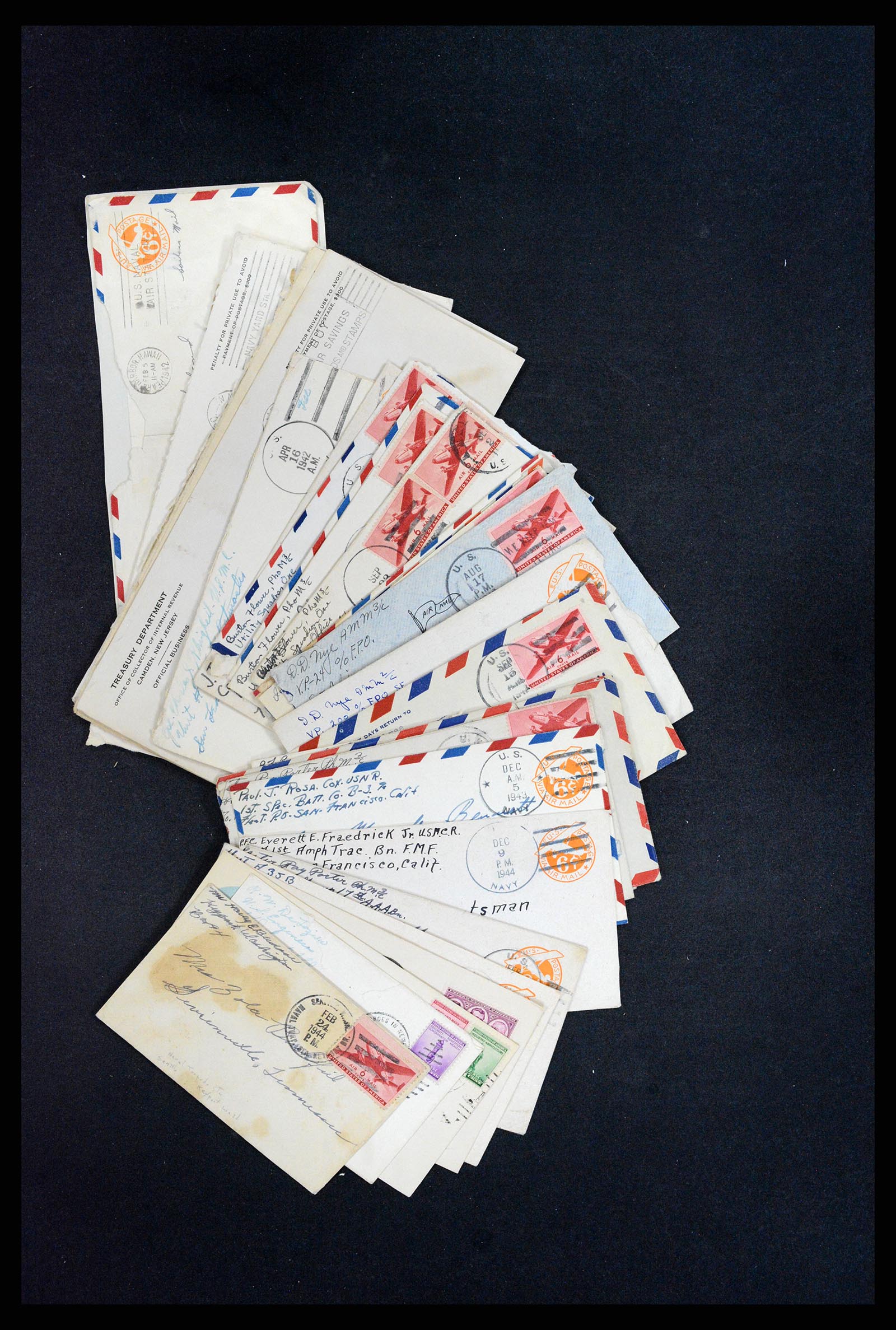 37718 015 - Postzegelverzameling 37718 USA brieven 1914-1970.