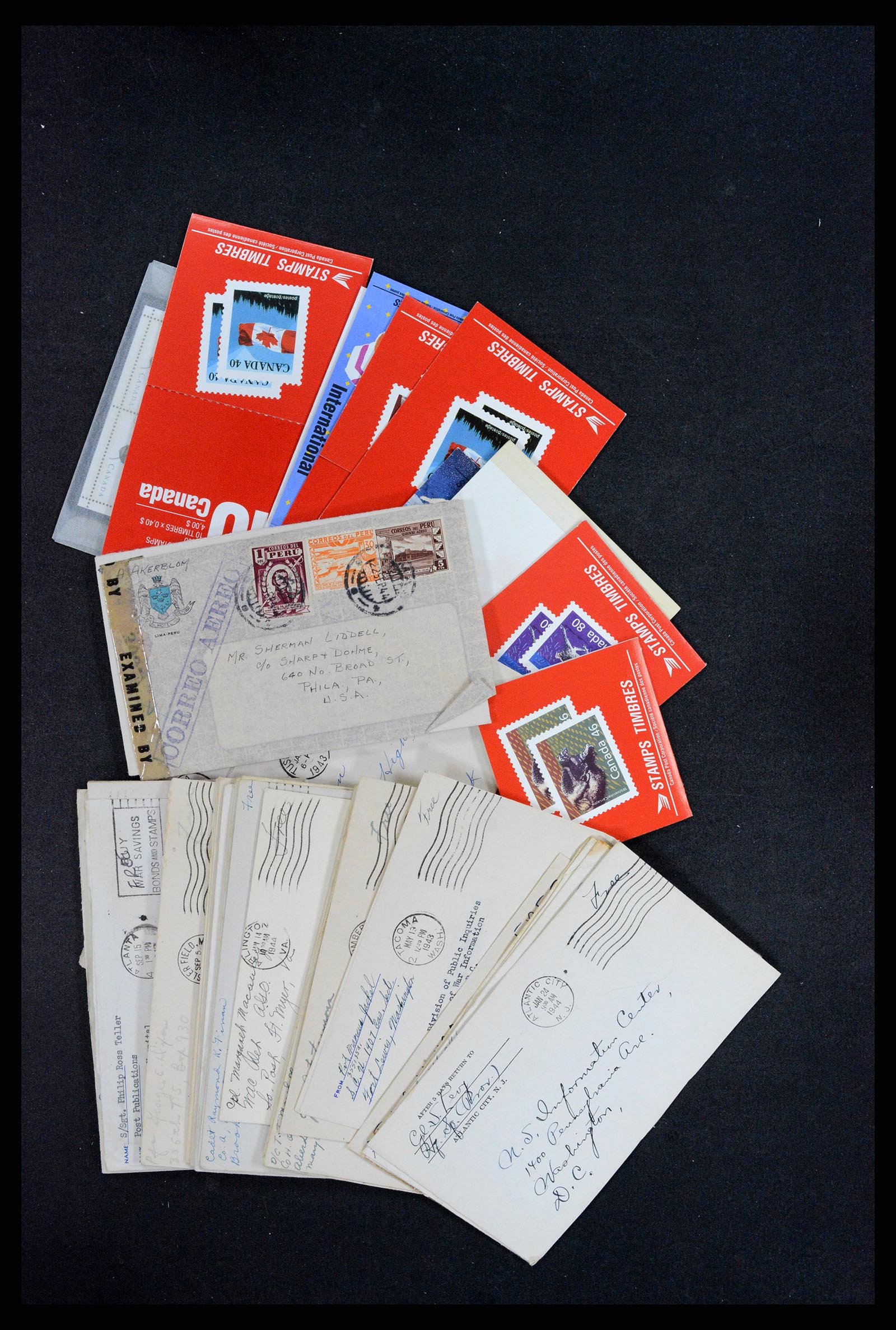 37718 019 - Postzegelverzameling 37718 USA brieven 1914-1970.
