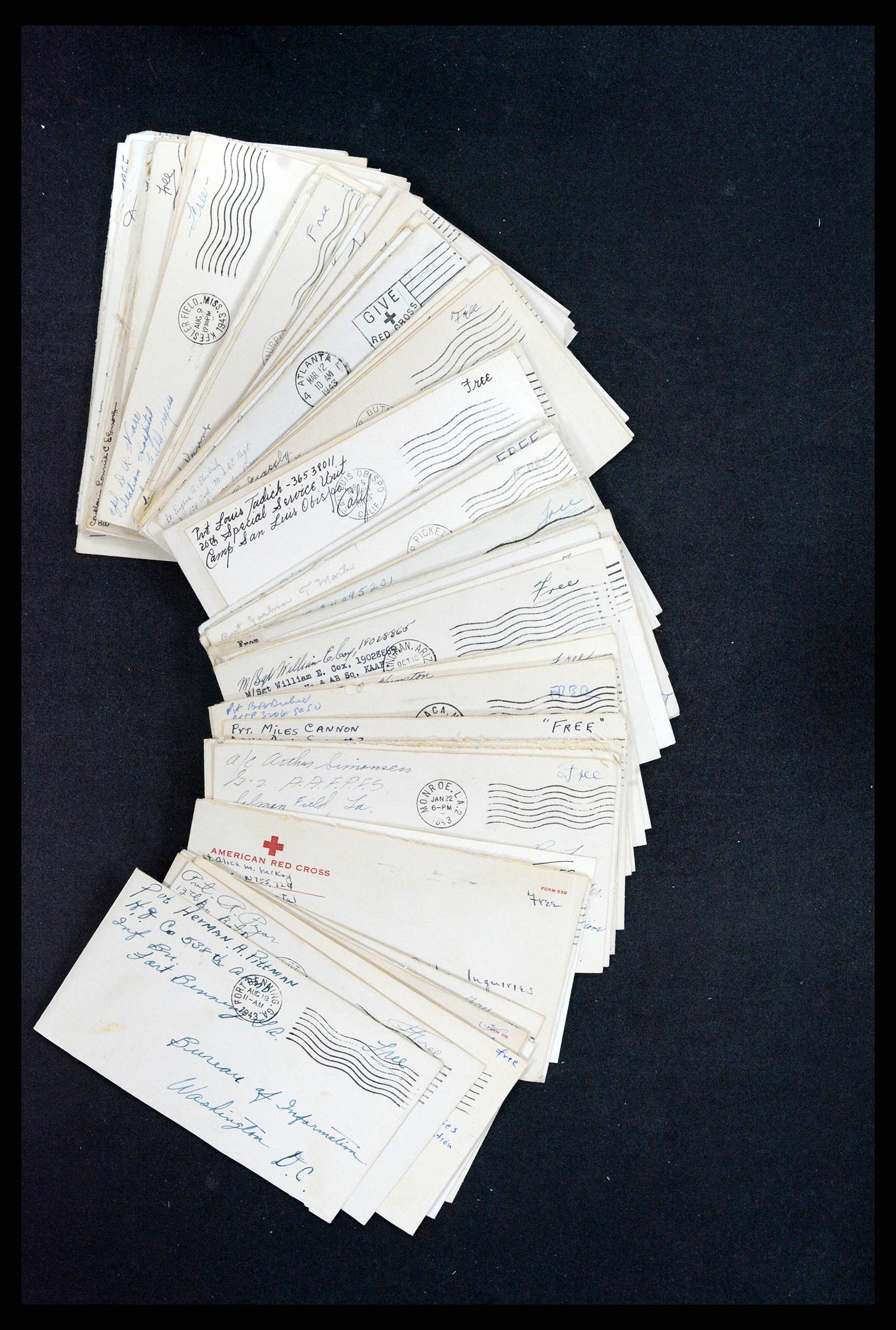 37718 020 - Postzegelverzameling 37718 USA brieven 1914-1970.