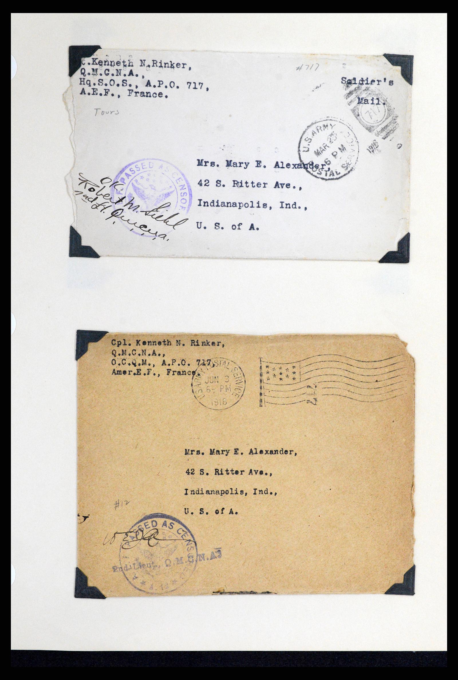 37718 072 - Stamp collection 37718 USA military covers 1914-1970.
