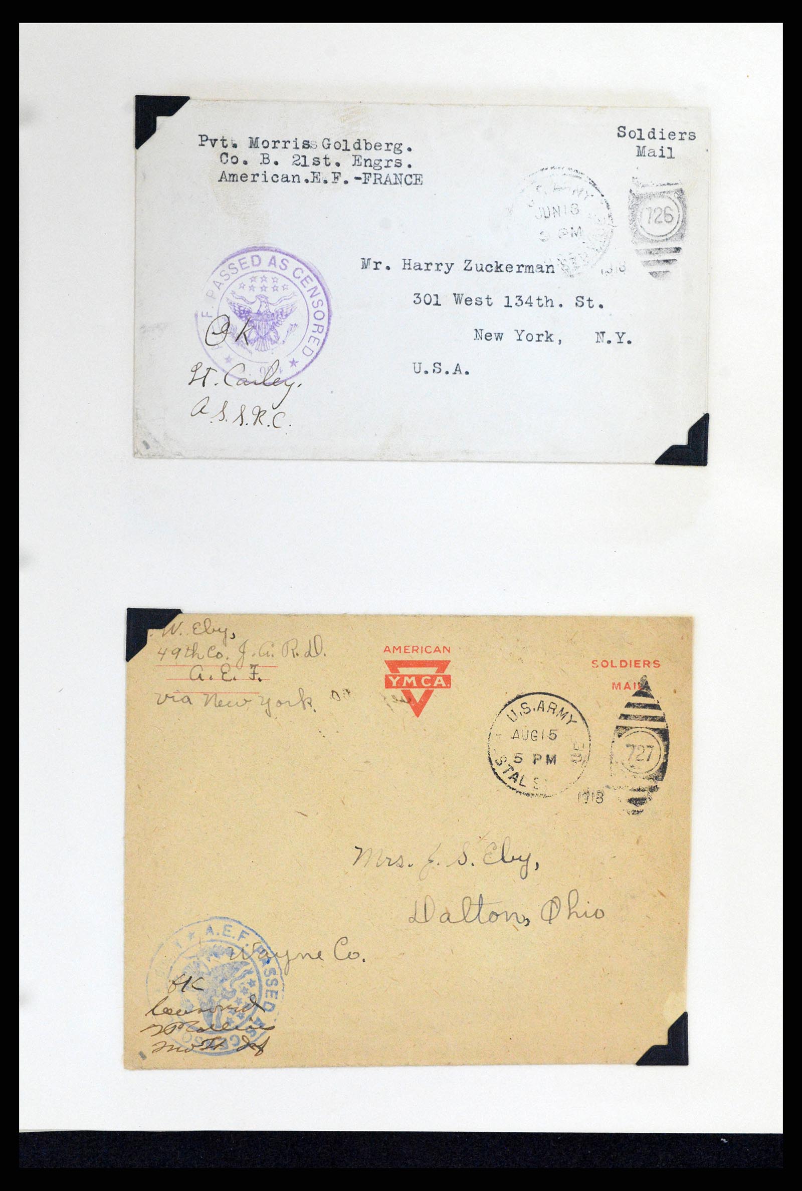 37718 085 - Stamp collection 37718 USA military covers 1914-1970.